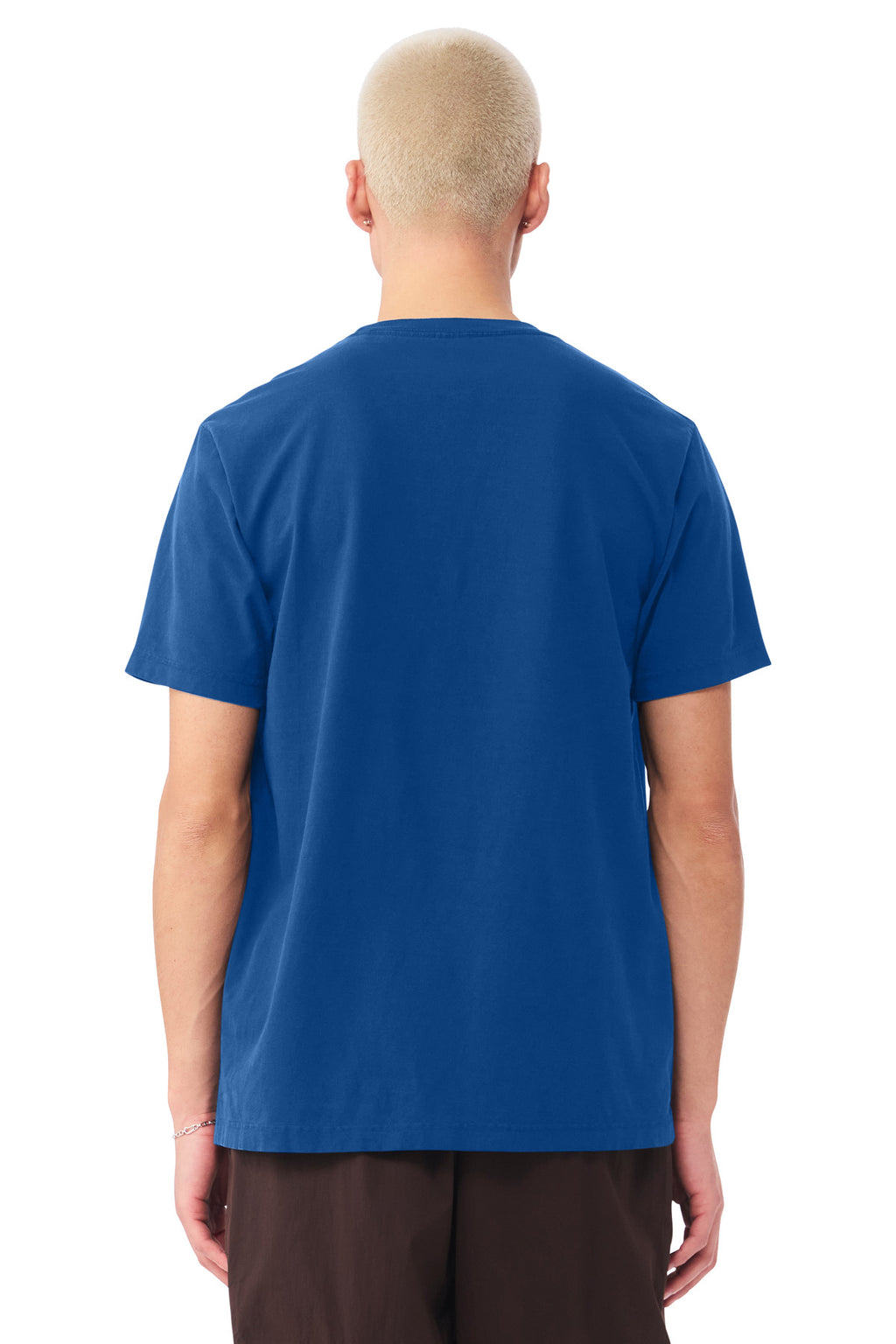 Blank unisex tee back view for same day custom t-shirt orders