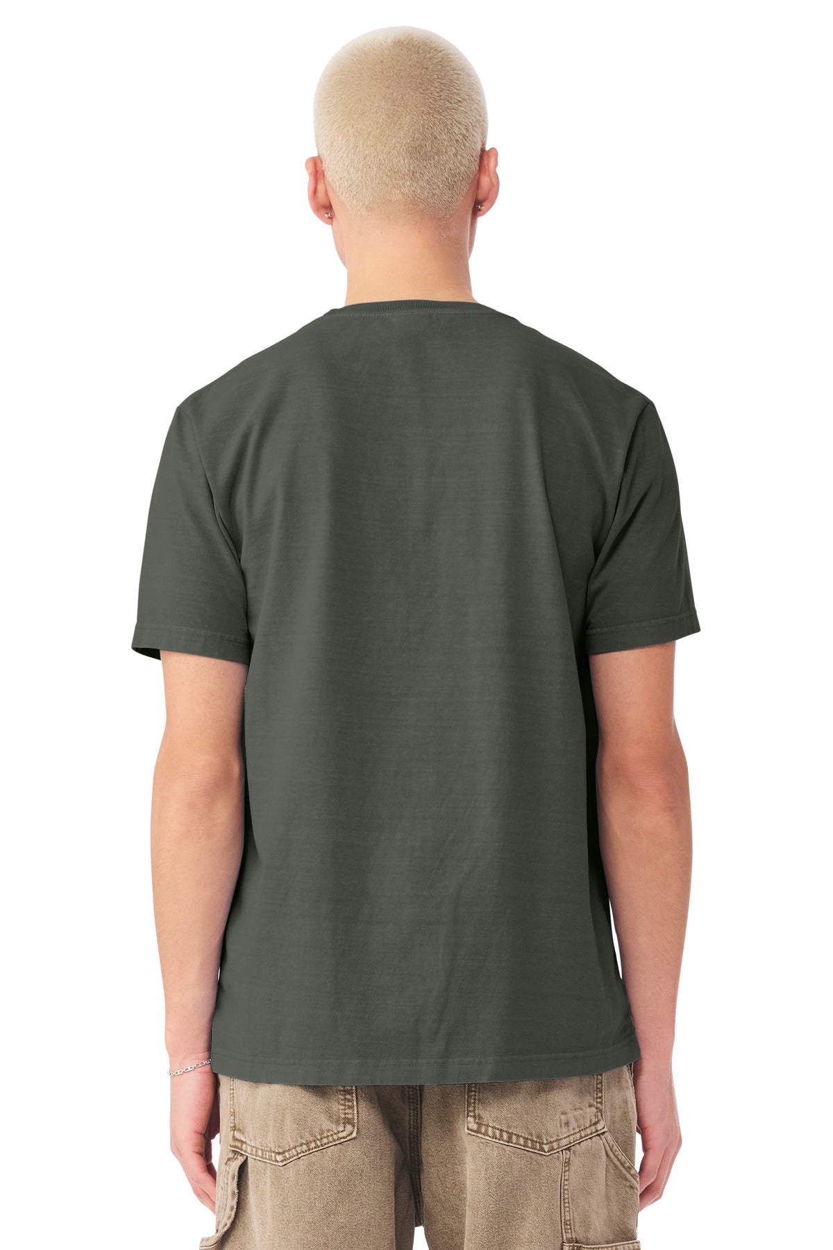 Blank cotton t-shirt sleeve close-up for same day DTF prints
