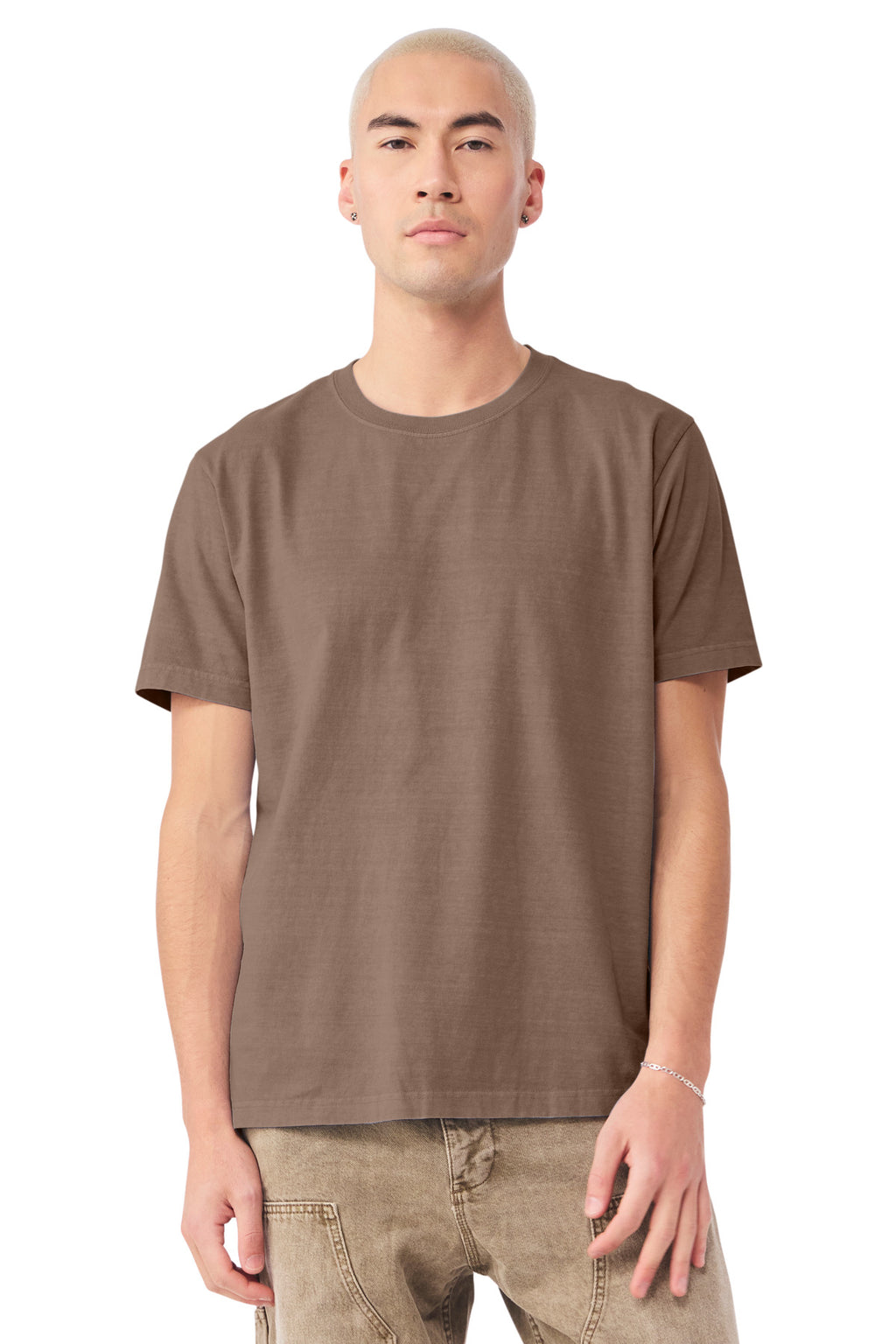 Blank cotton tee side seam close-up for DTG custom shirts