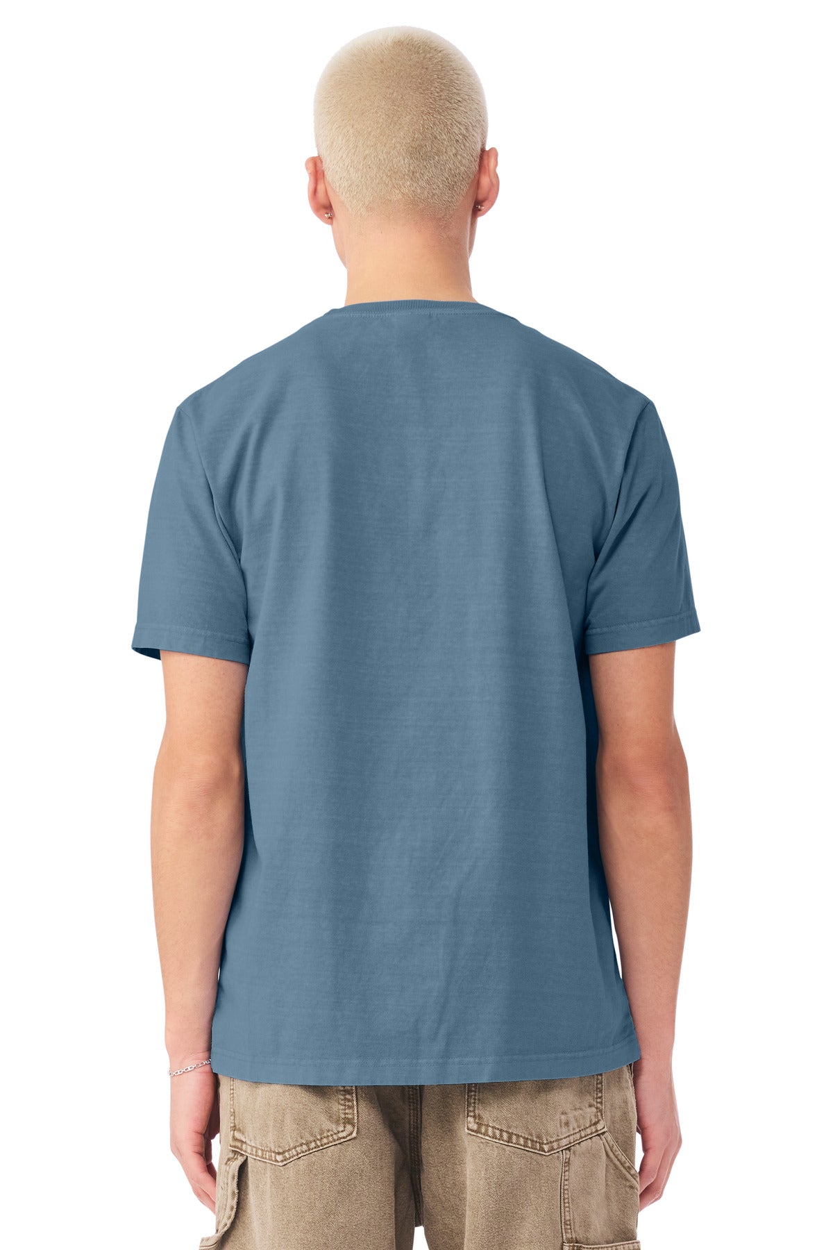 Blank streetwear tee on model for custom shirt branding