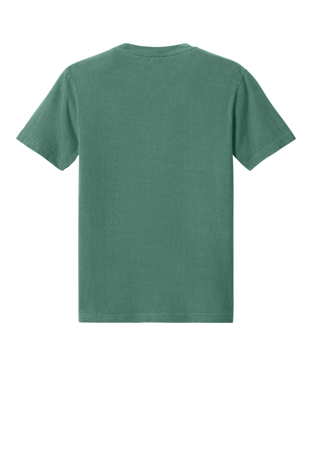 Blank garment-dyed shirt back angle for DIY Printz custom tees