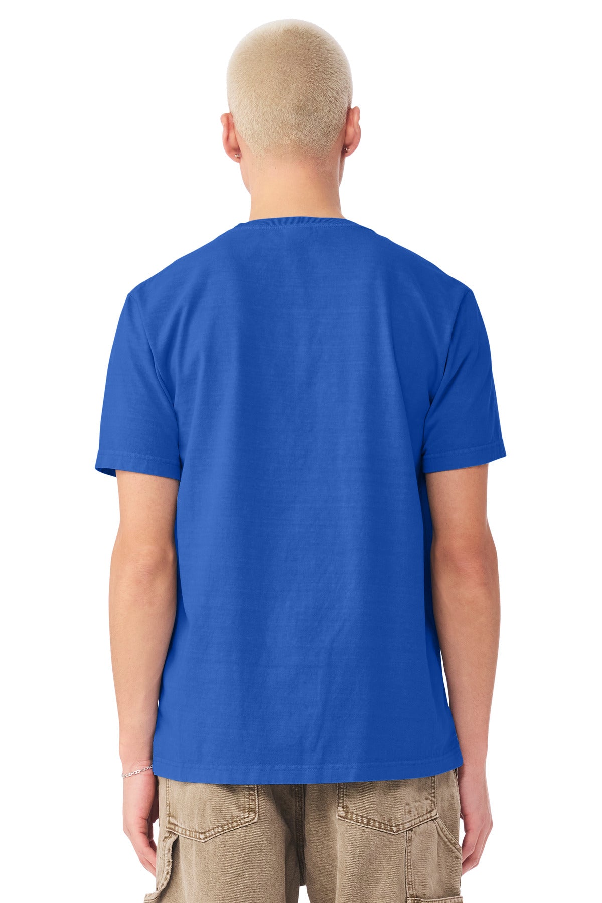 Blank t-shirt hem stitching detail for premium custom printing