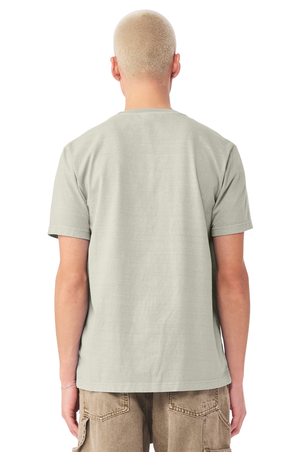 Blank streetwear blank tee back view for premium merch printing