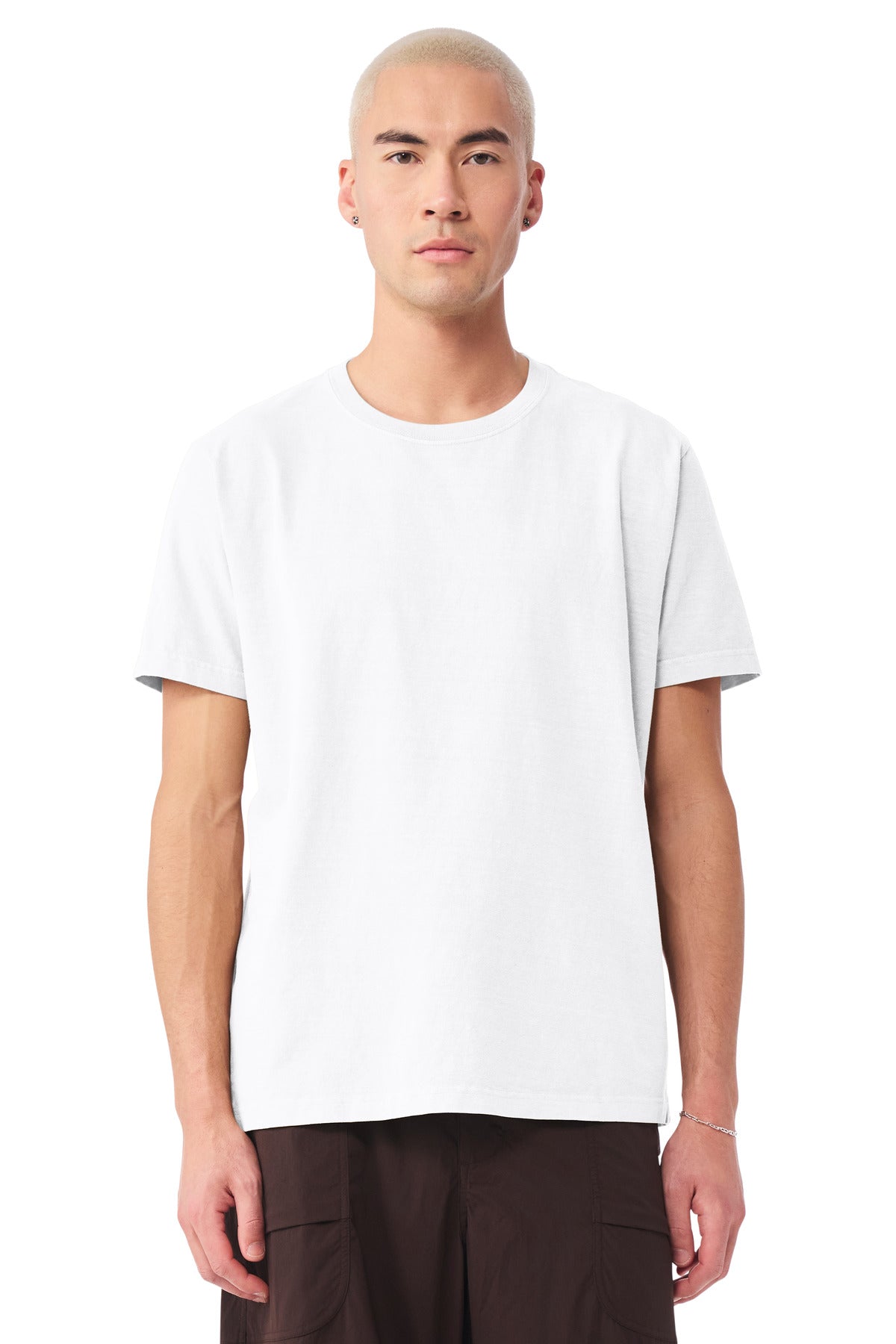 Blank garment-dyed shirt texture close-up for same day DTF jobs