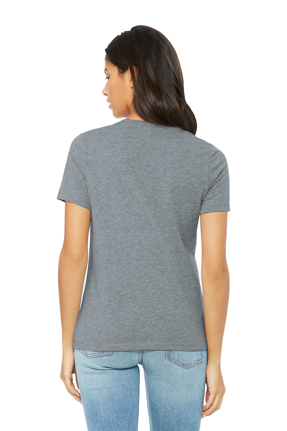 Women’s relaxed CVC short sleeve tee BC6400CVC back view