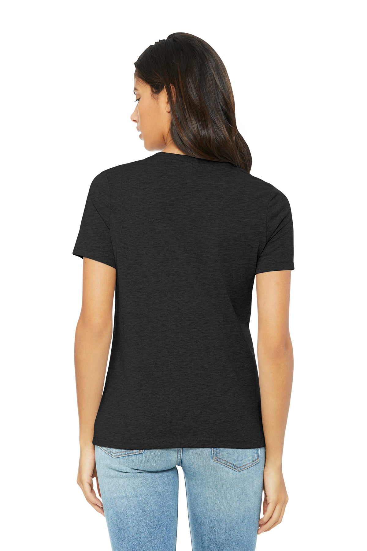 BELLA+CANVAS women’s relaxed tee fabric texture close-up
