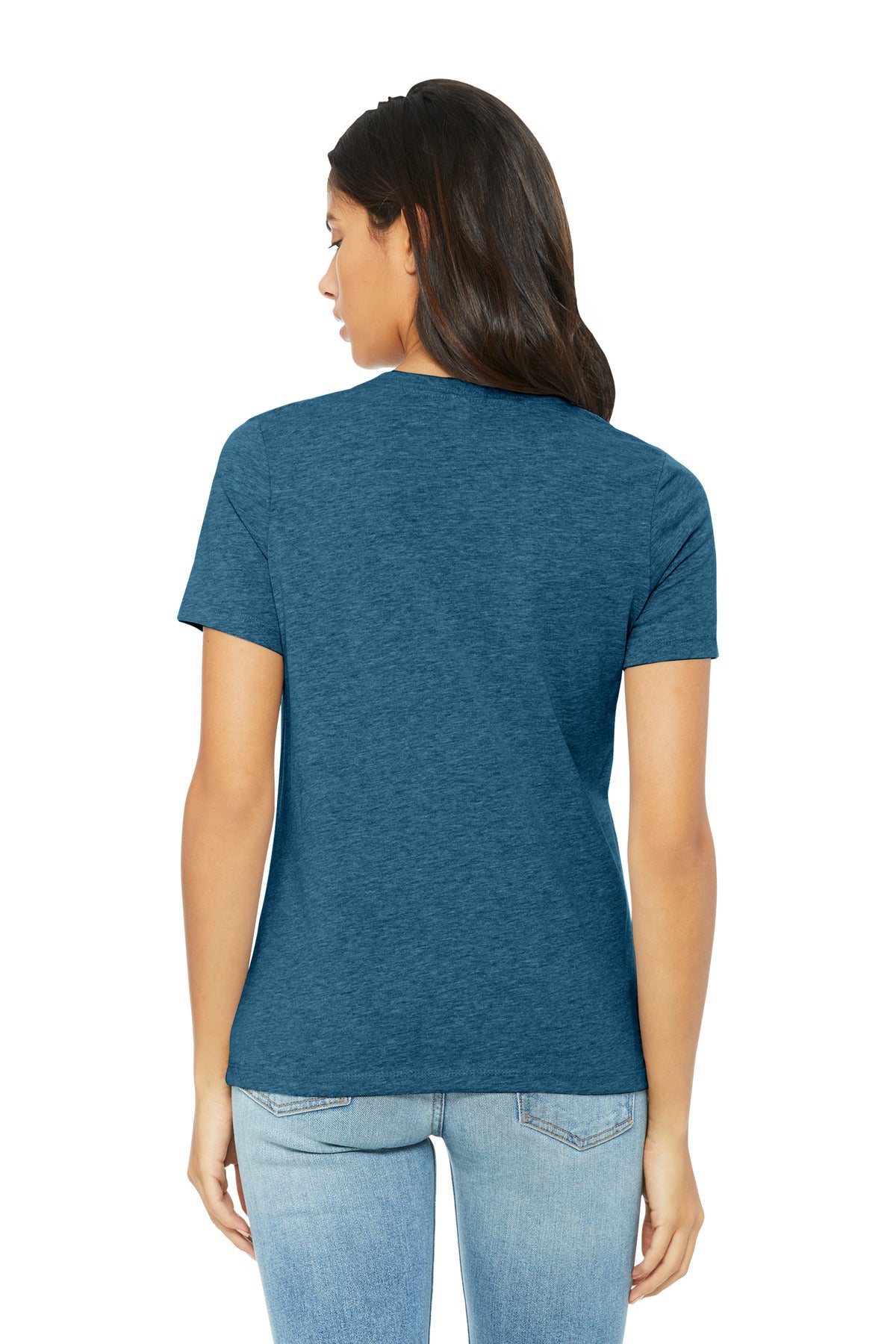 Women’s boutique graphic tee on BC6400CVC blank apparel printed and photographed by DIY Printz