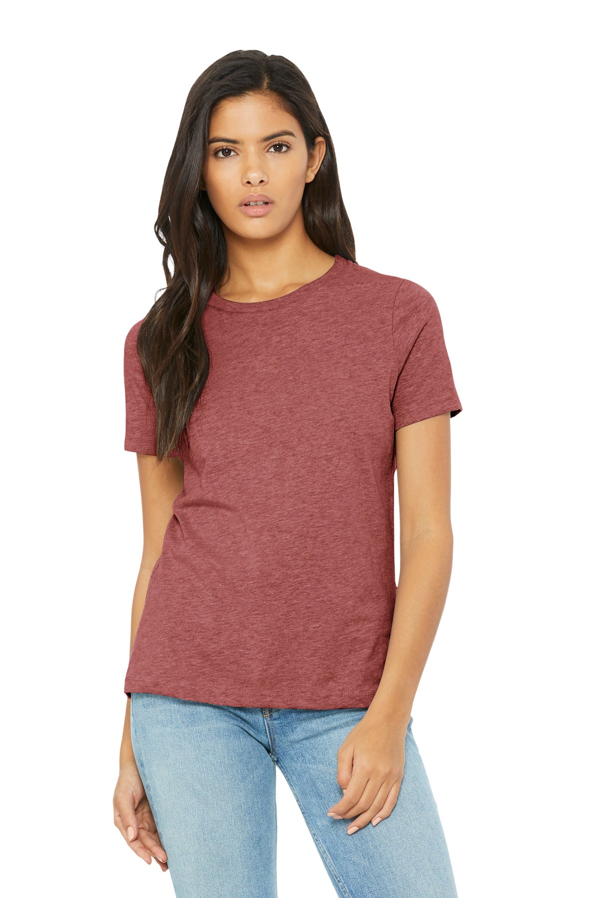 Women’s relaxed tee styled with jeans and sneakers