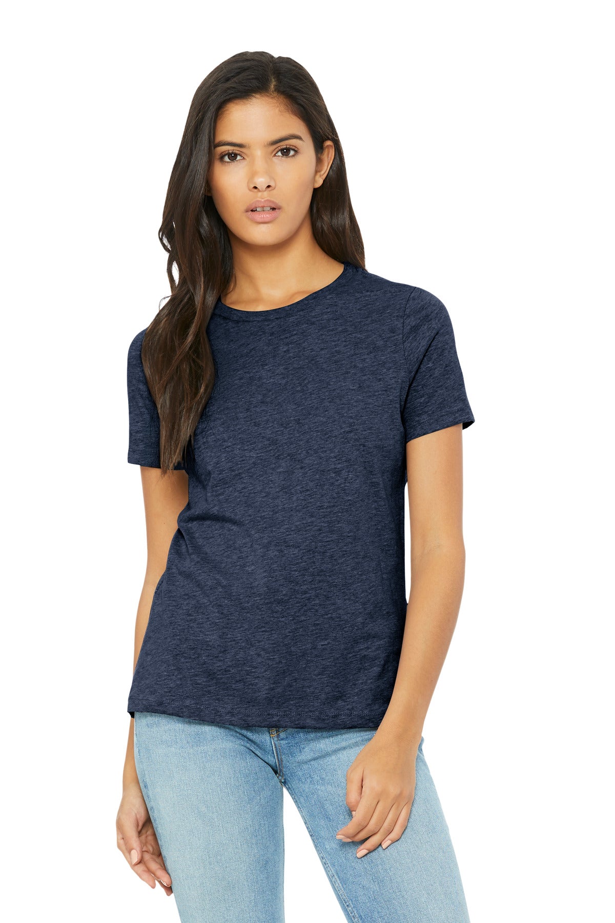 BELLA+CANVAS BC6400CVC back view with custom print area prepared by DIY Printz for branded designs