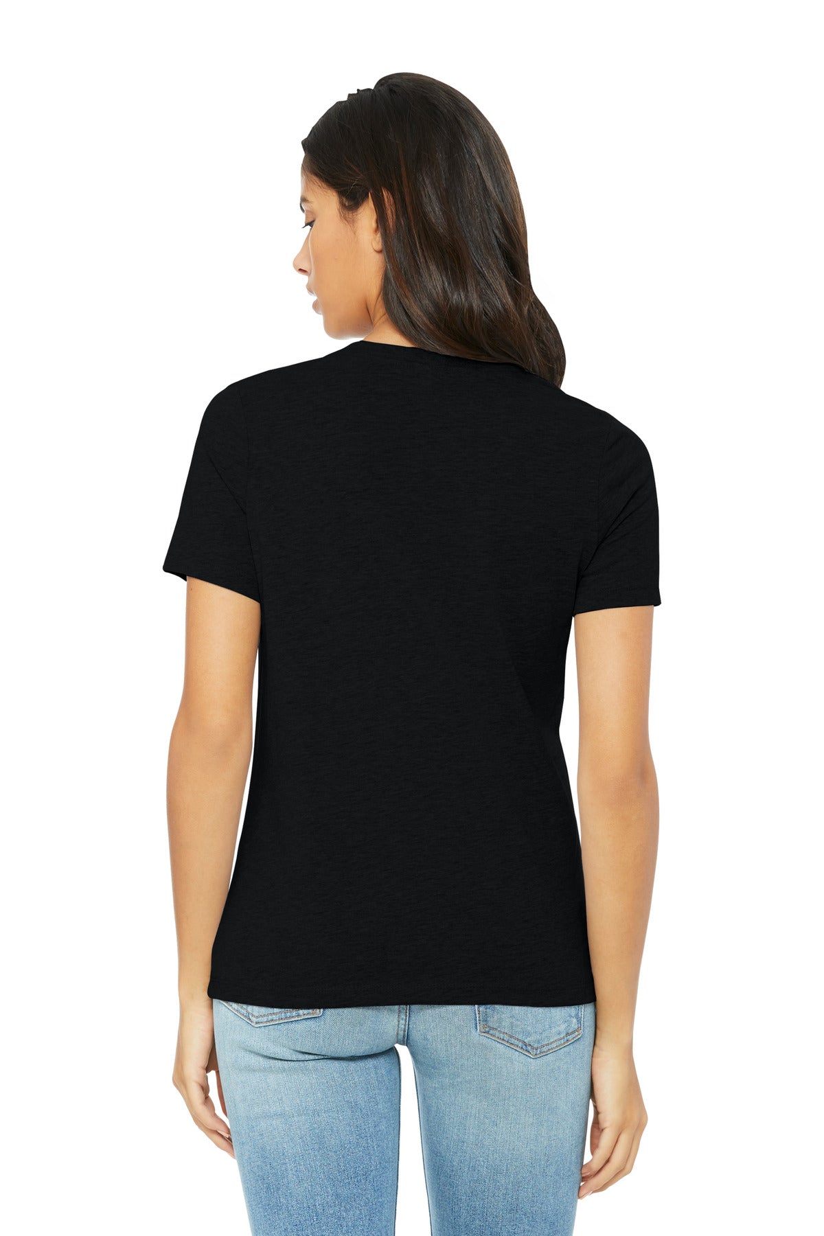 Women’s relaxed jersey CVC shirt with premium soft texture and custom logo placement by DIY Printz