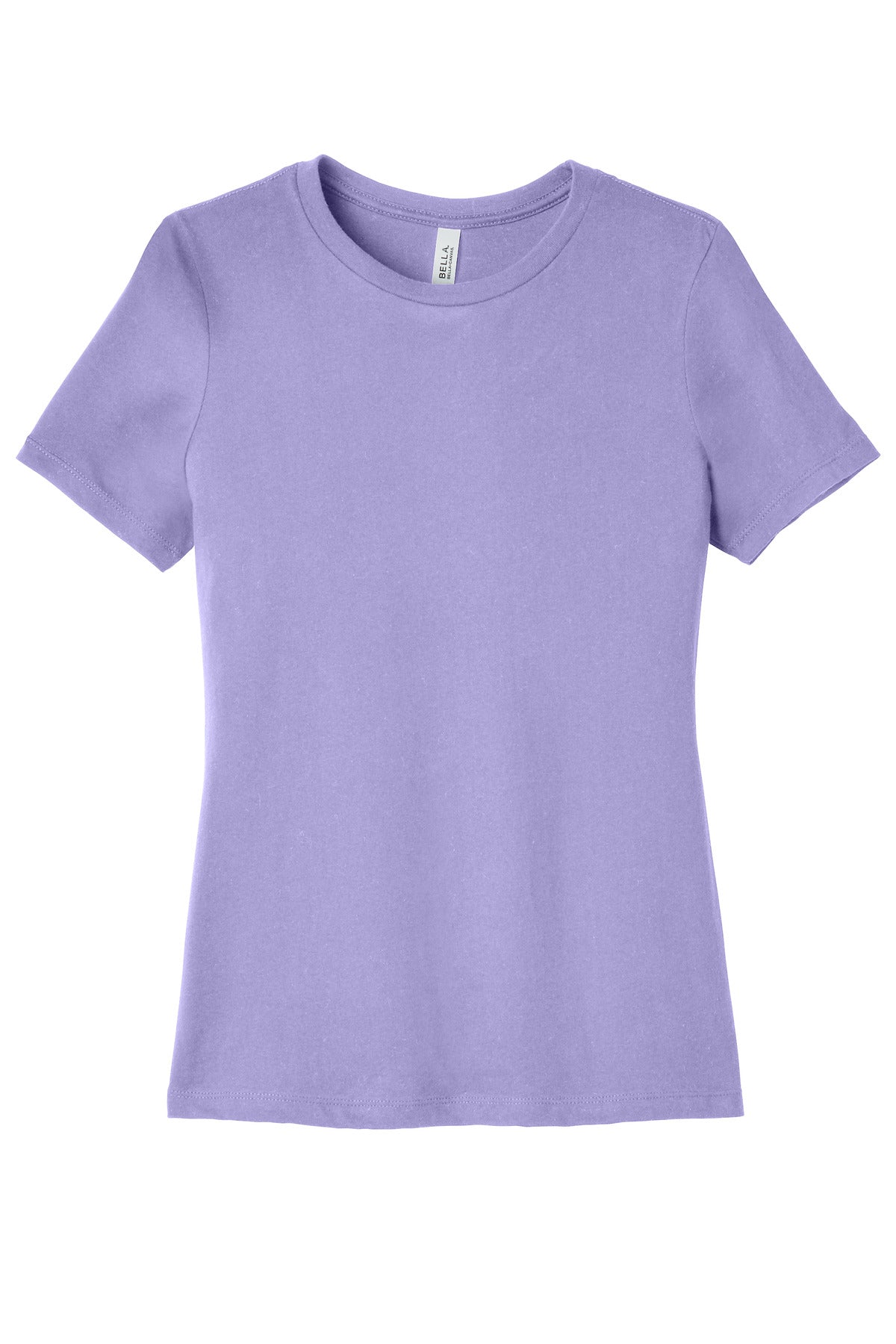 DTG print mockup on BELLA+CANVAS BC6400 women’s tee with smooth premium print surface