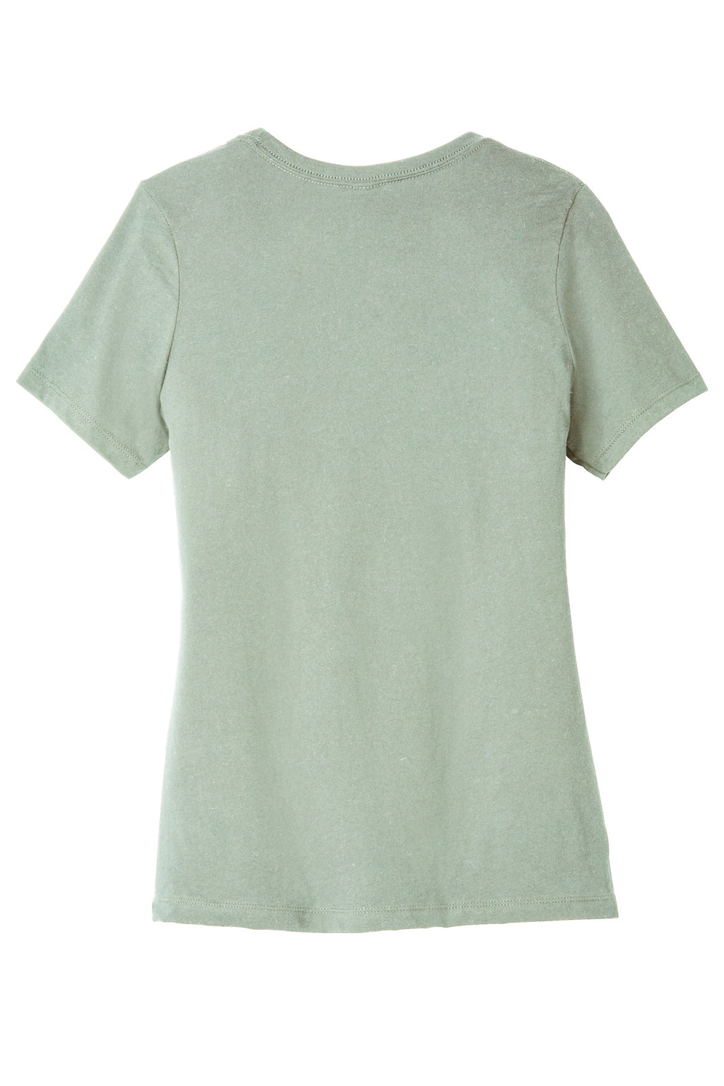 BELLA+CANVAS BC6400 flat lay showing wholesale custom t-shirts option with front and back print areas