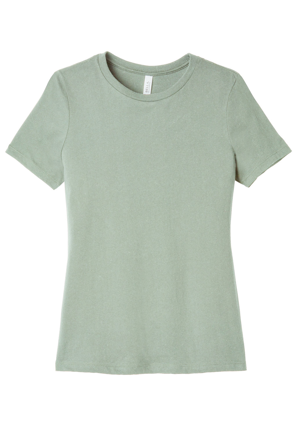 Women’s relaxed custom printed t-shirt in BELLA+CANVAS BC6400 with detailed print and soft drape