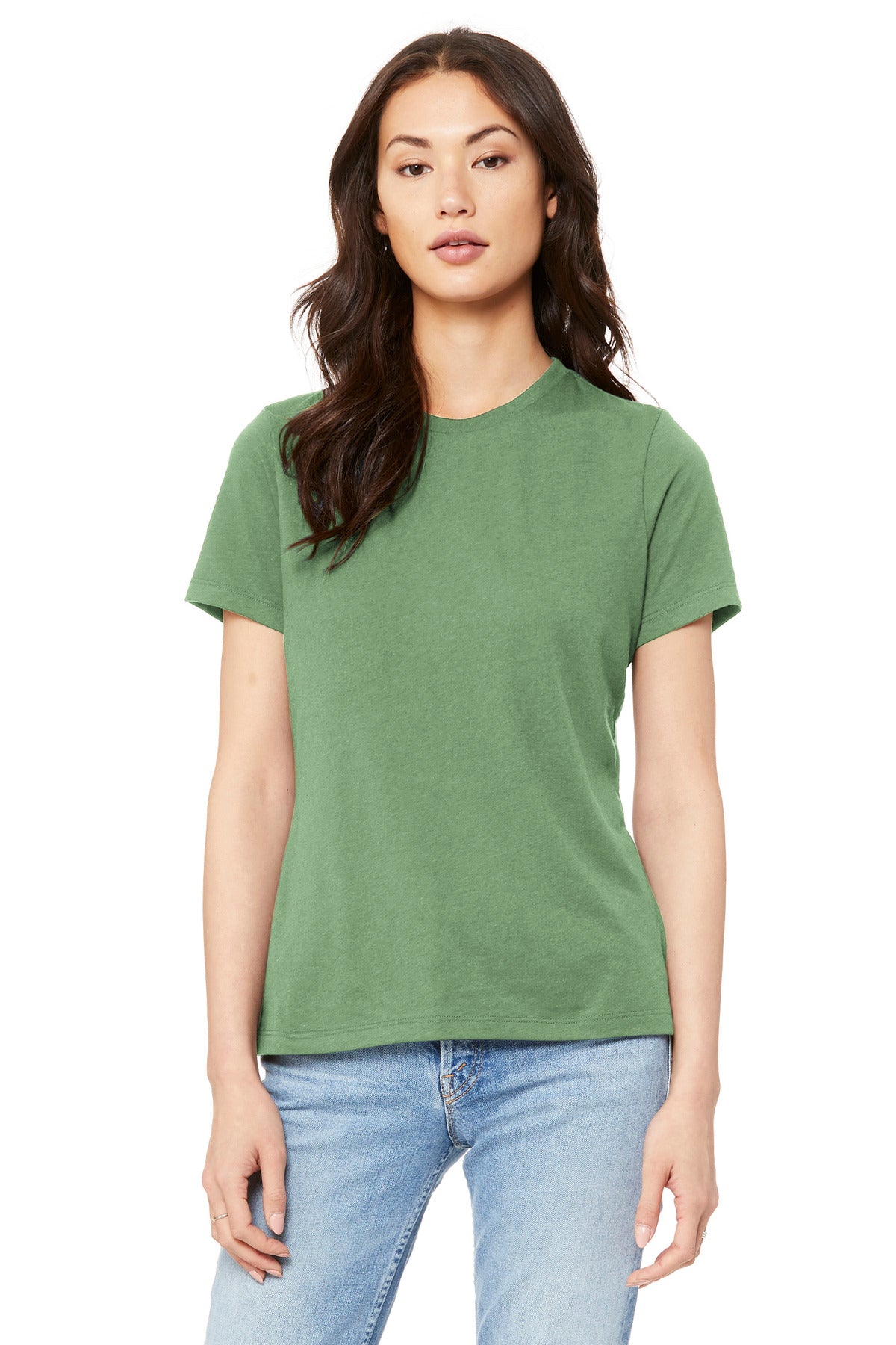 Wholesale custom t-shirts example using BELLA+CANVAS BC6400 women’s relaxed jersey short sleeve tee