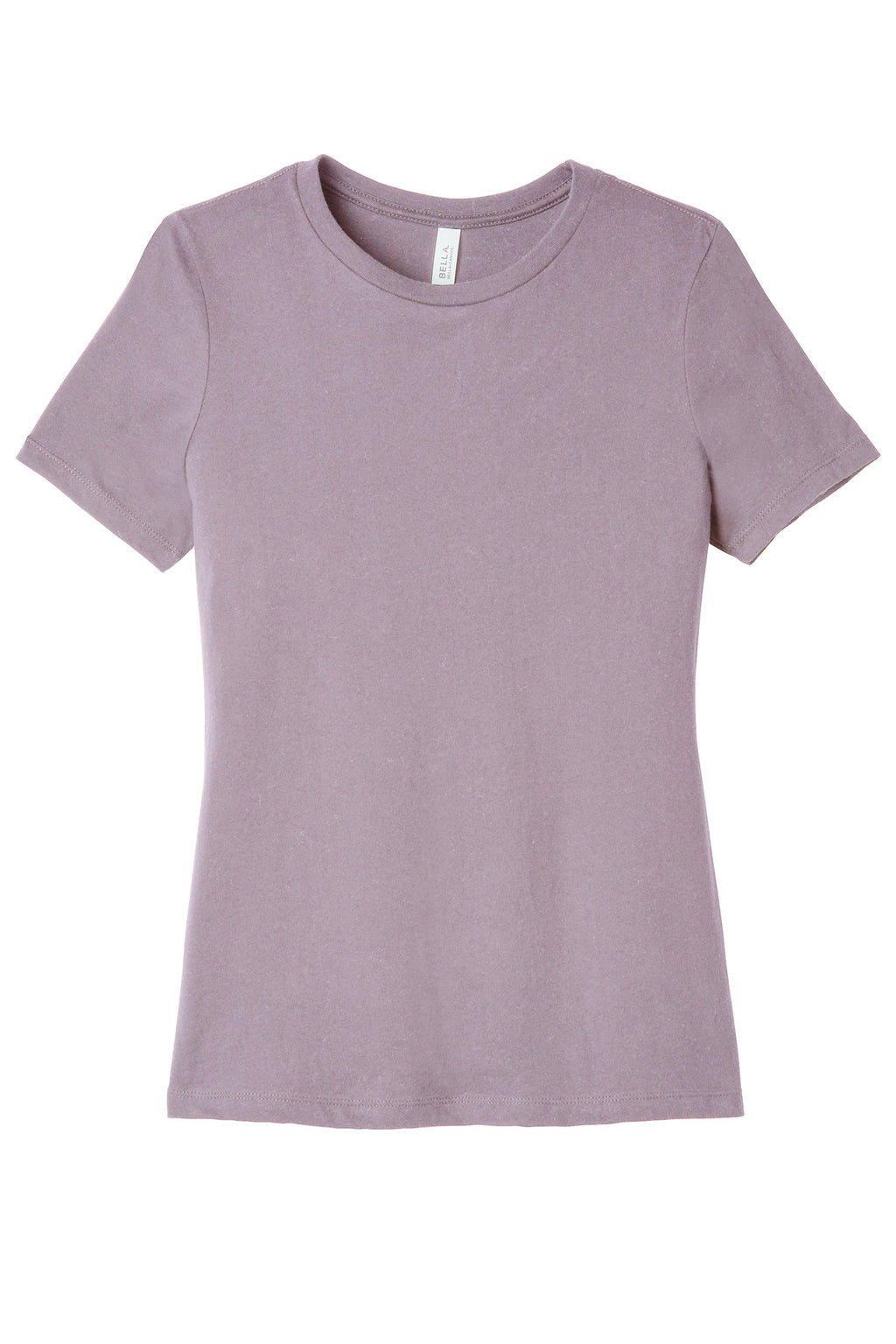 BELLA+CANVAS BC6400 women’s relaxed jersey short sleeve tee with custom printed t-shirt design on front chest