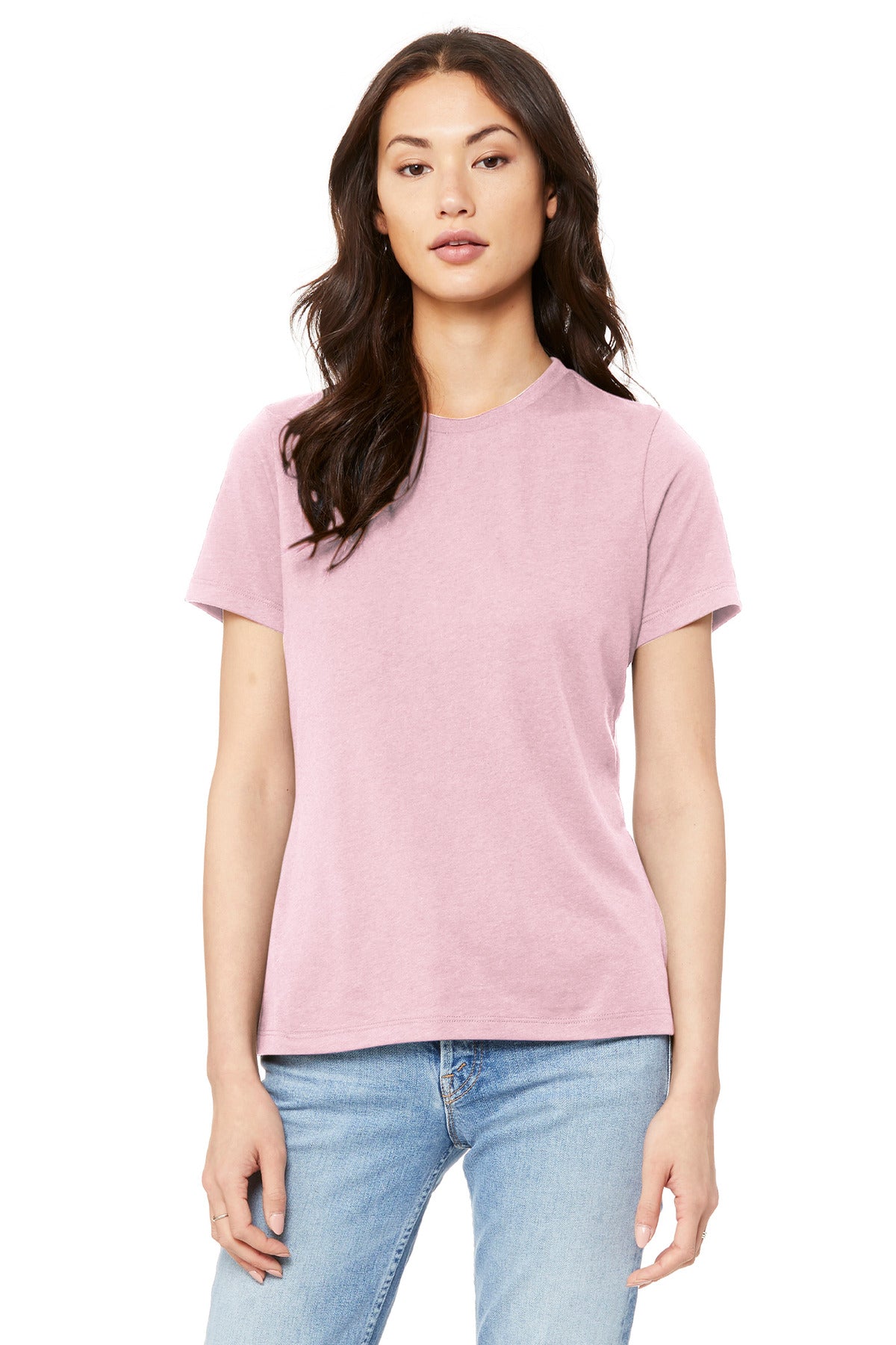 Casual women's short sleeve boutique tee lifestyle photo