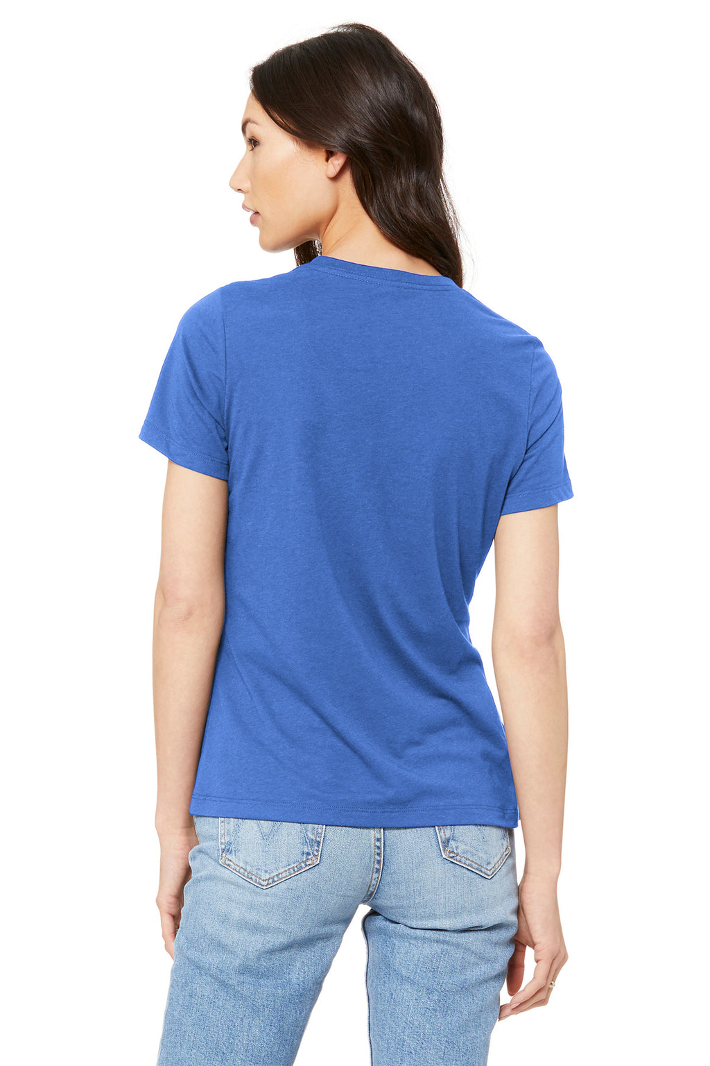 BELLA+CANVAS women’s relaxed tee shown as a premium DTG custom printed t-shirt option
