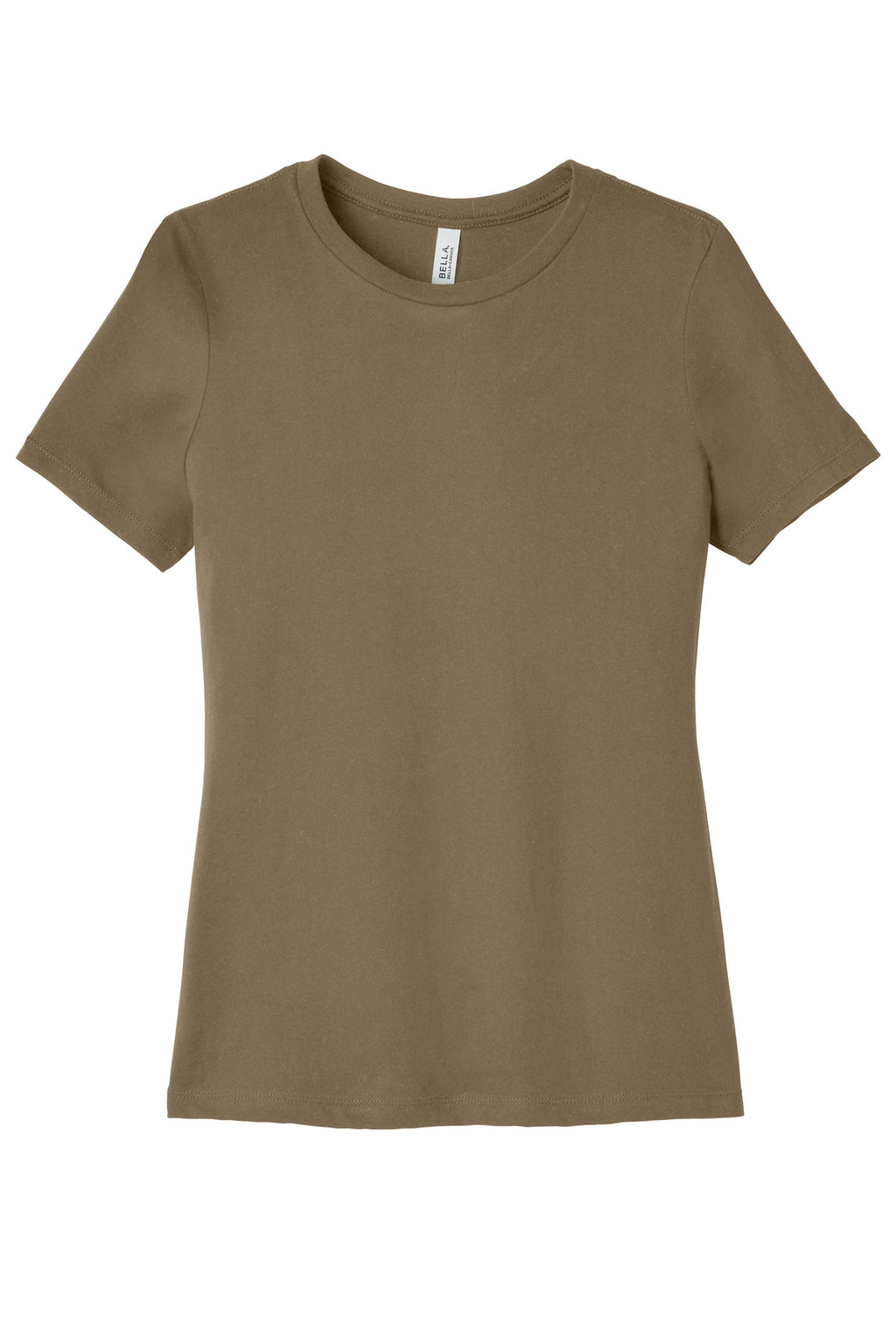 Women’s relaxed short sleeve jersey tee featuring Direct to Garment print for business merchandise