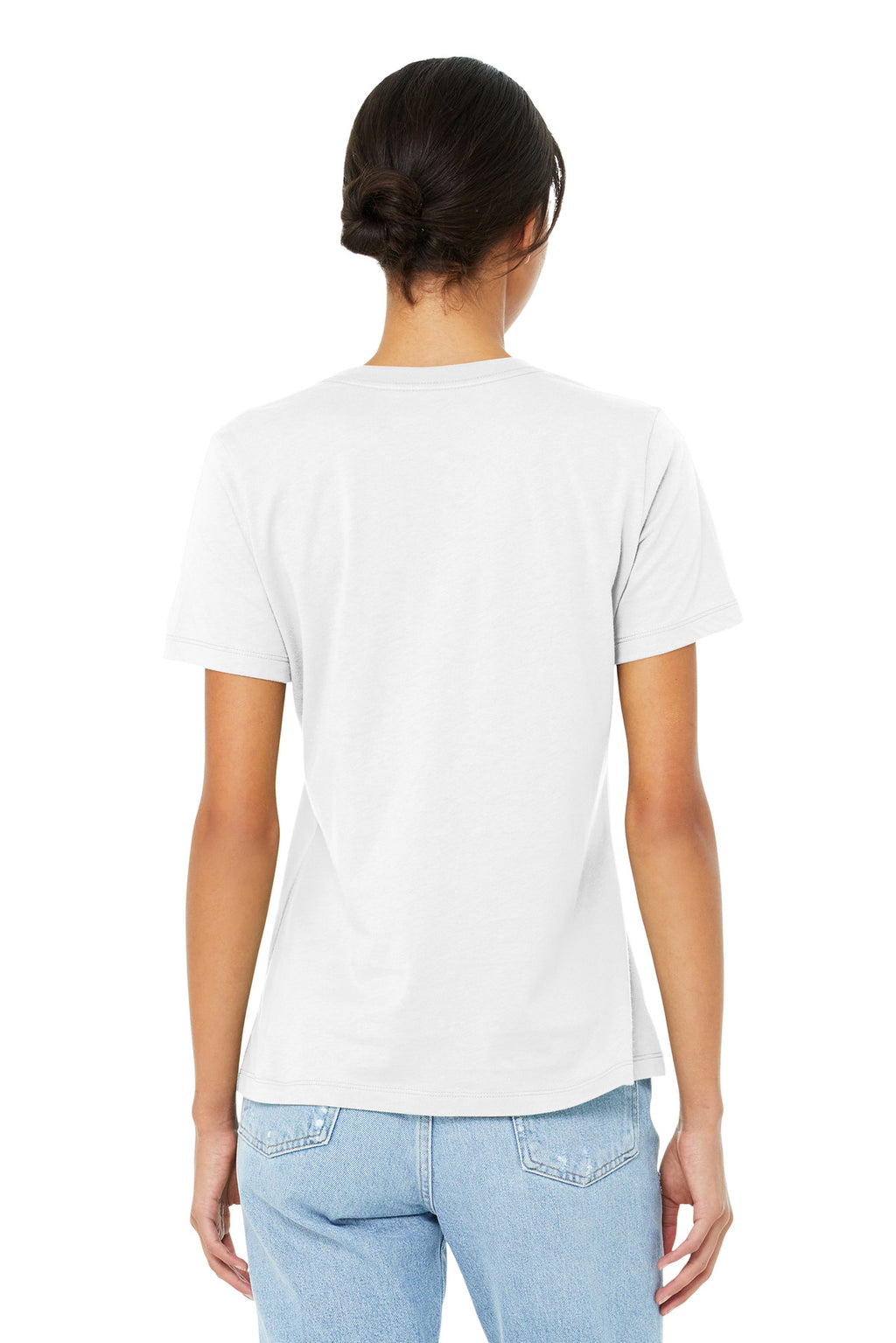 BELLA+CANVAS women's jersey tee fabric texture close-up
