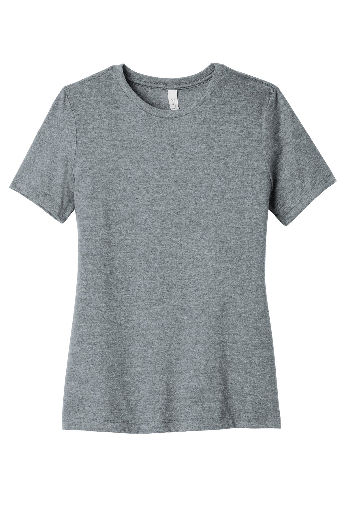 BELLA+CANVAS relaxed tee hem detail for custom t-shirt decoration
