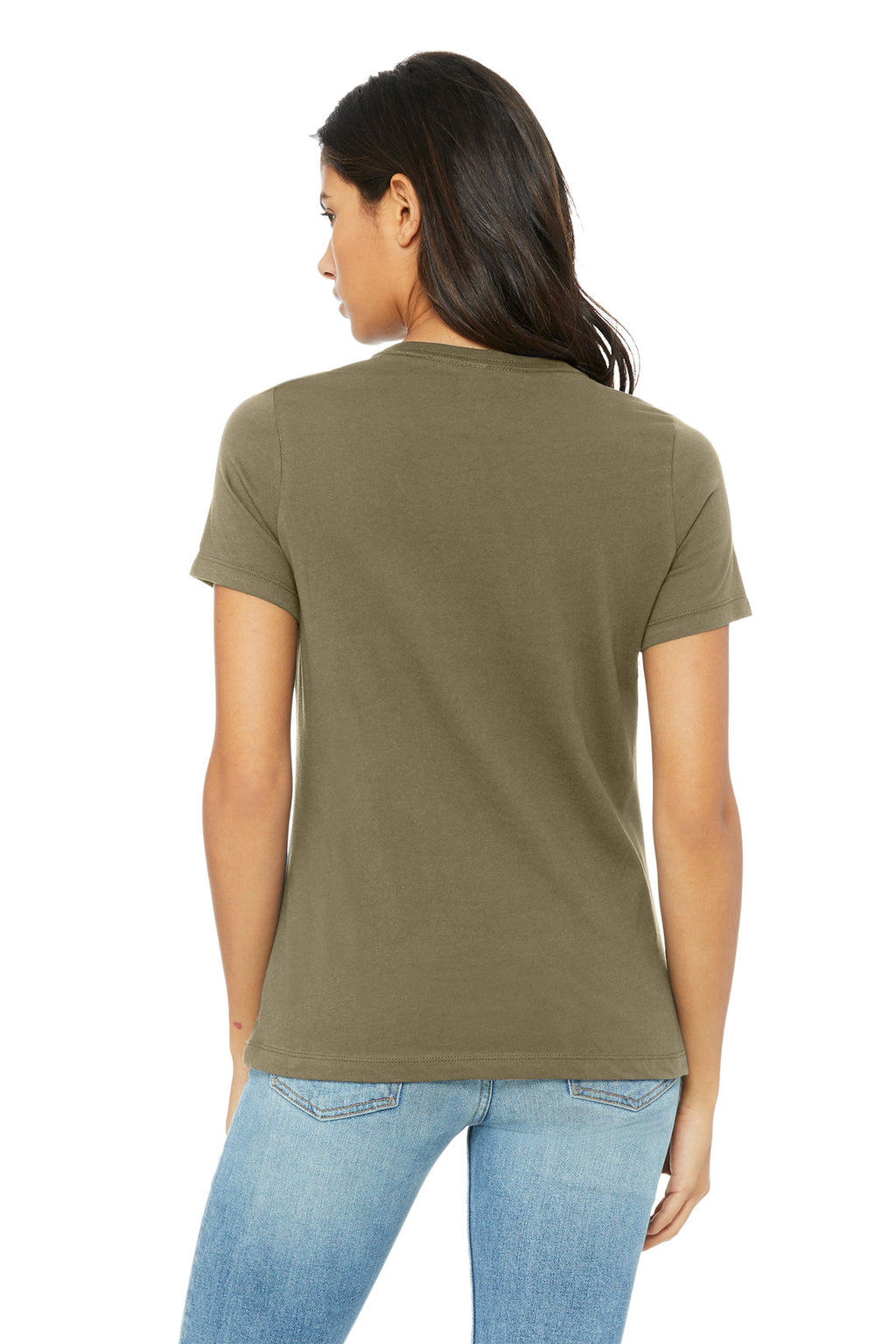 Women’s relaxed triblend tee texture close-up for DTF shirt buyers