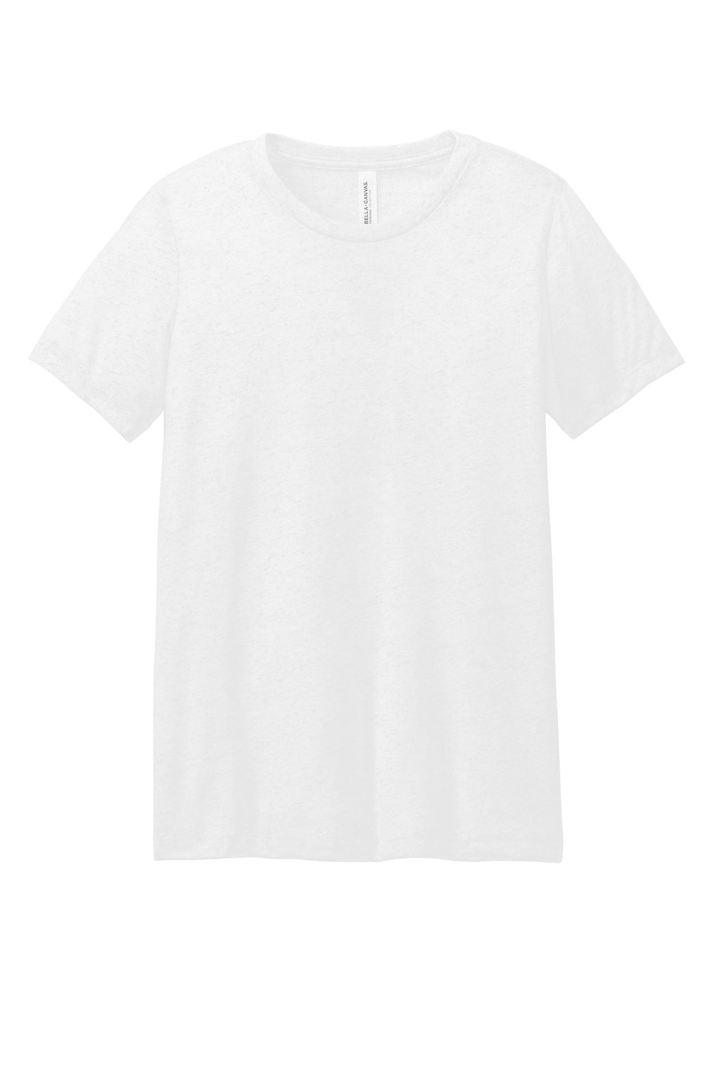 Blank women’s tee shoulder seam detail for custom branding