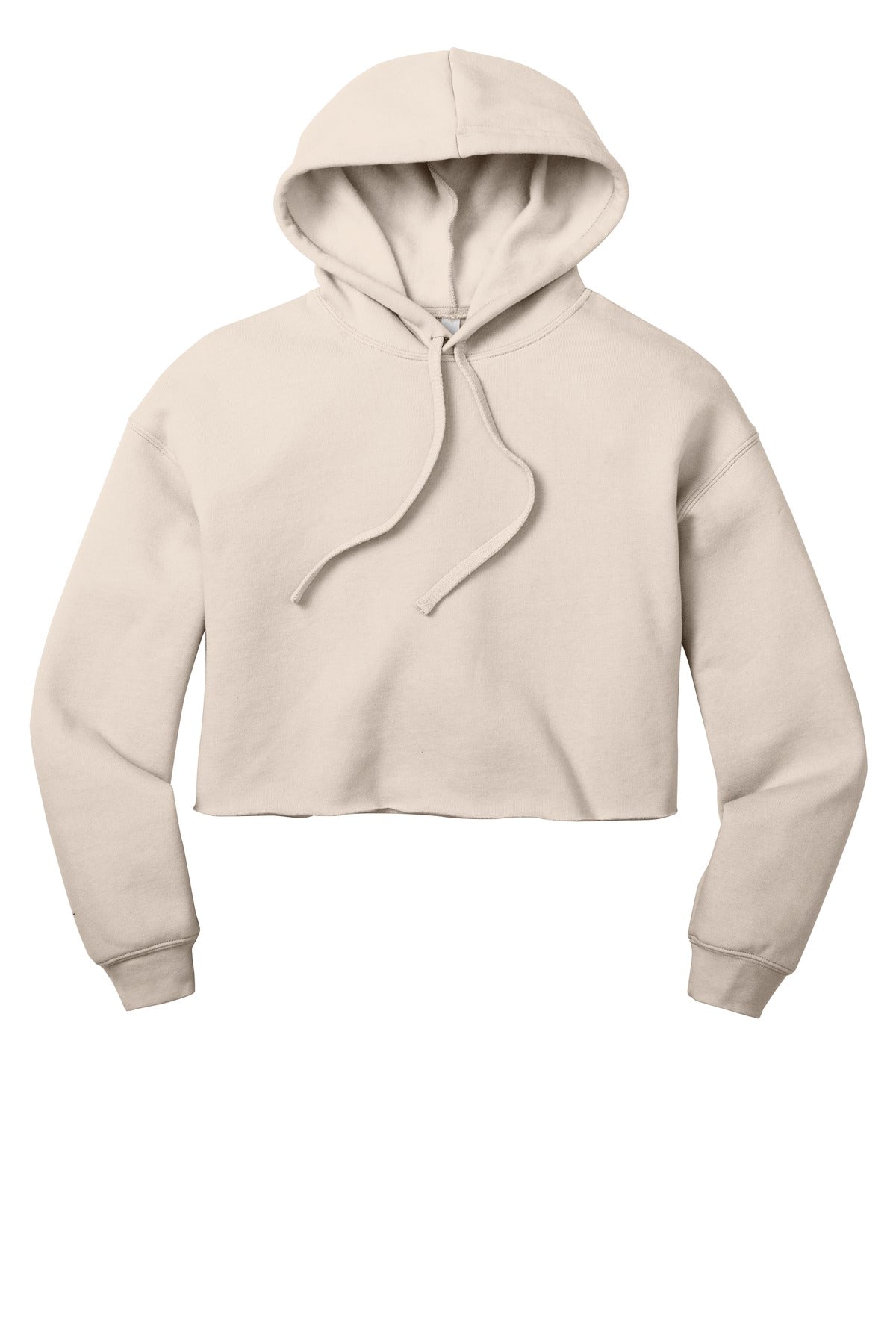 Women's cropped hoodie with full front print mockup