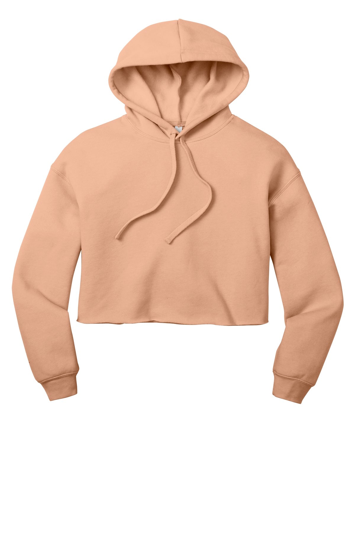 BELLA+CANVAS BC7502 black cropped hoodie ecommerce image