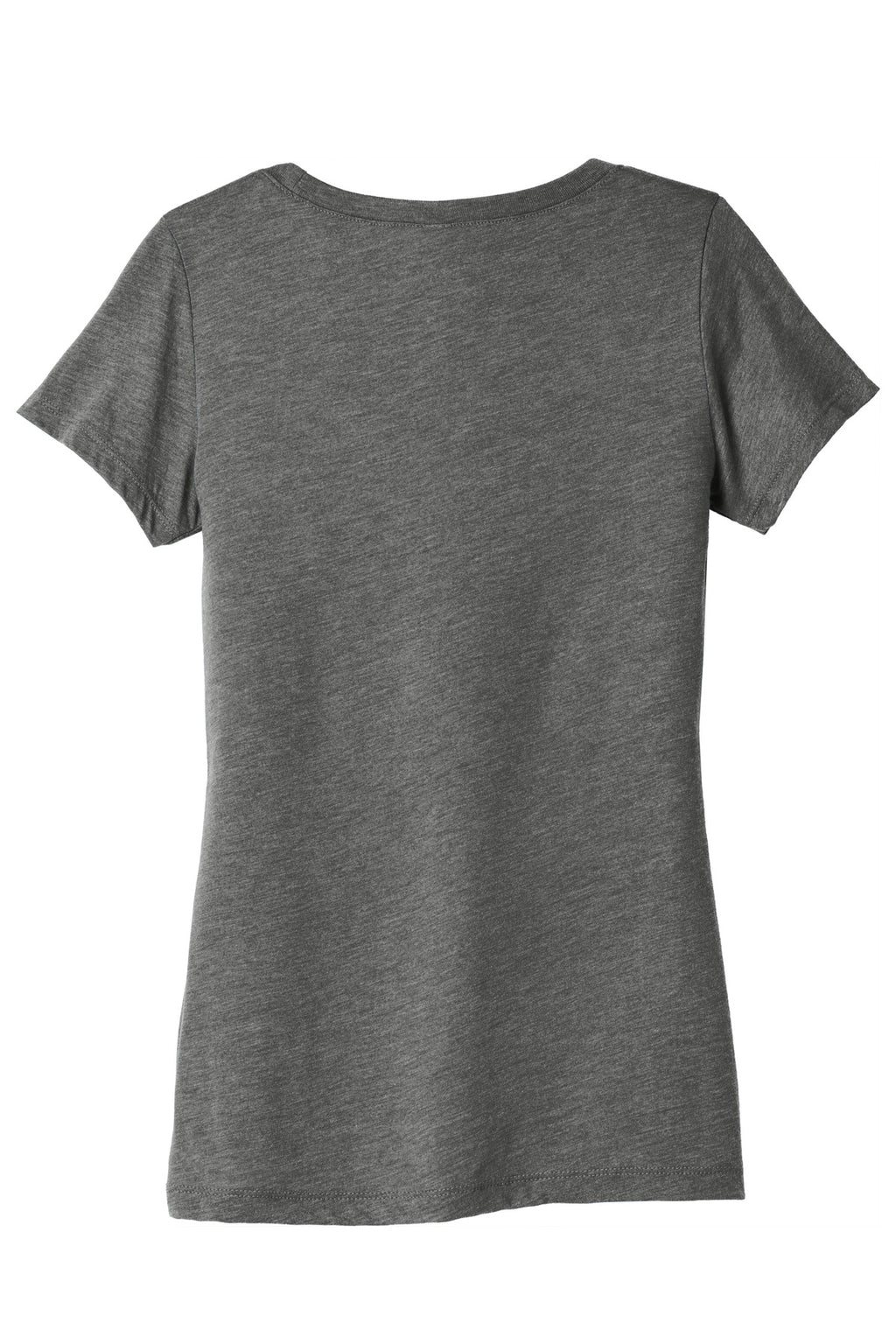 Close-up of triblend fabric texture on women’s tee
