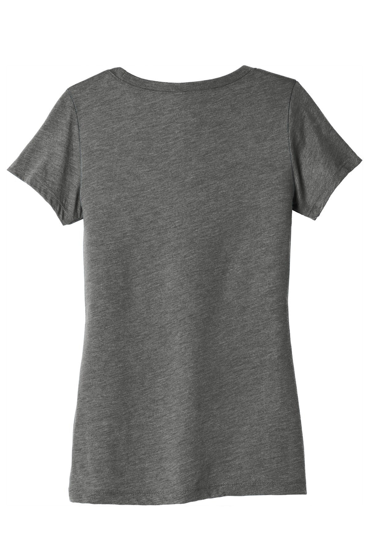 Close-up of triblend fabric texture on women’s tee