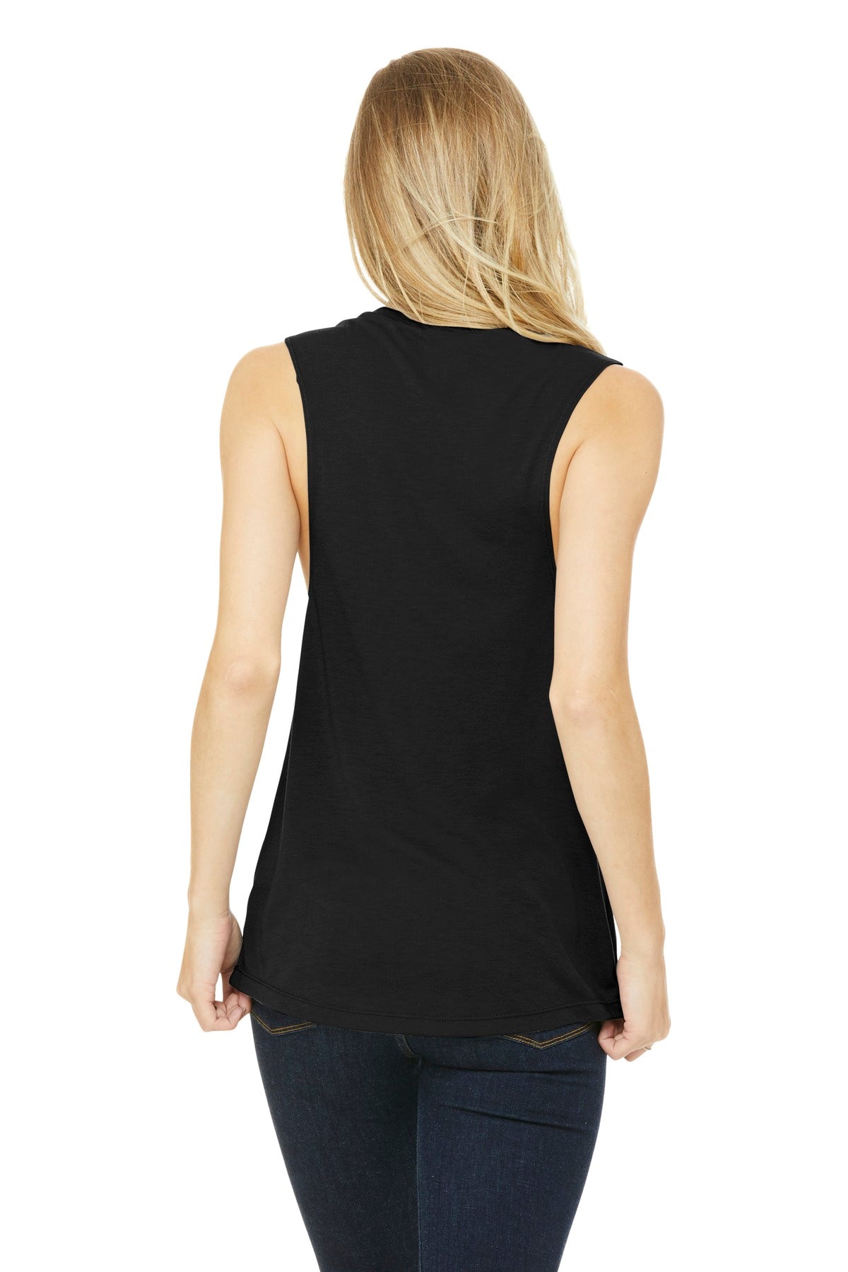 BC8803 flowy muscle tank back view