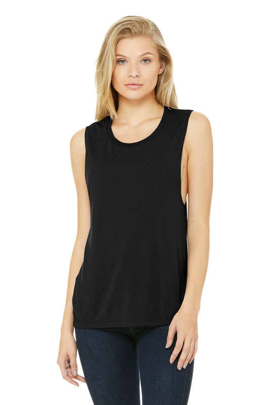 BELLA+CANVAS Women’s Flowy Scoop Muscle Tank BC8803 front view