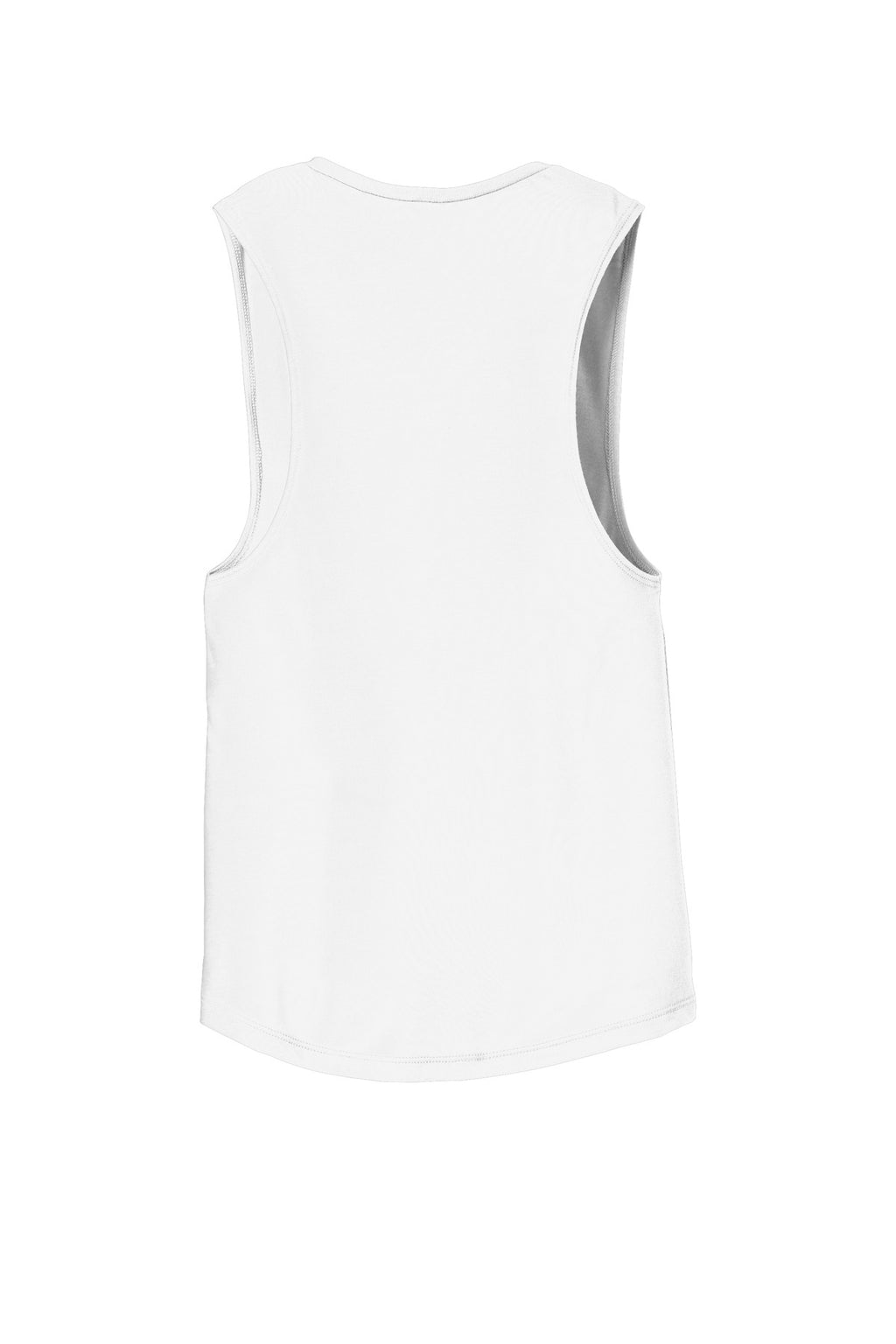White BELLA+CANVAS flowy muscle tank back view
