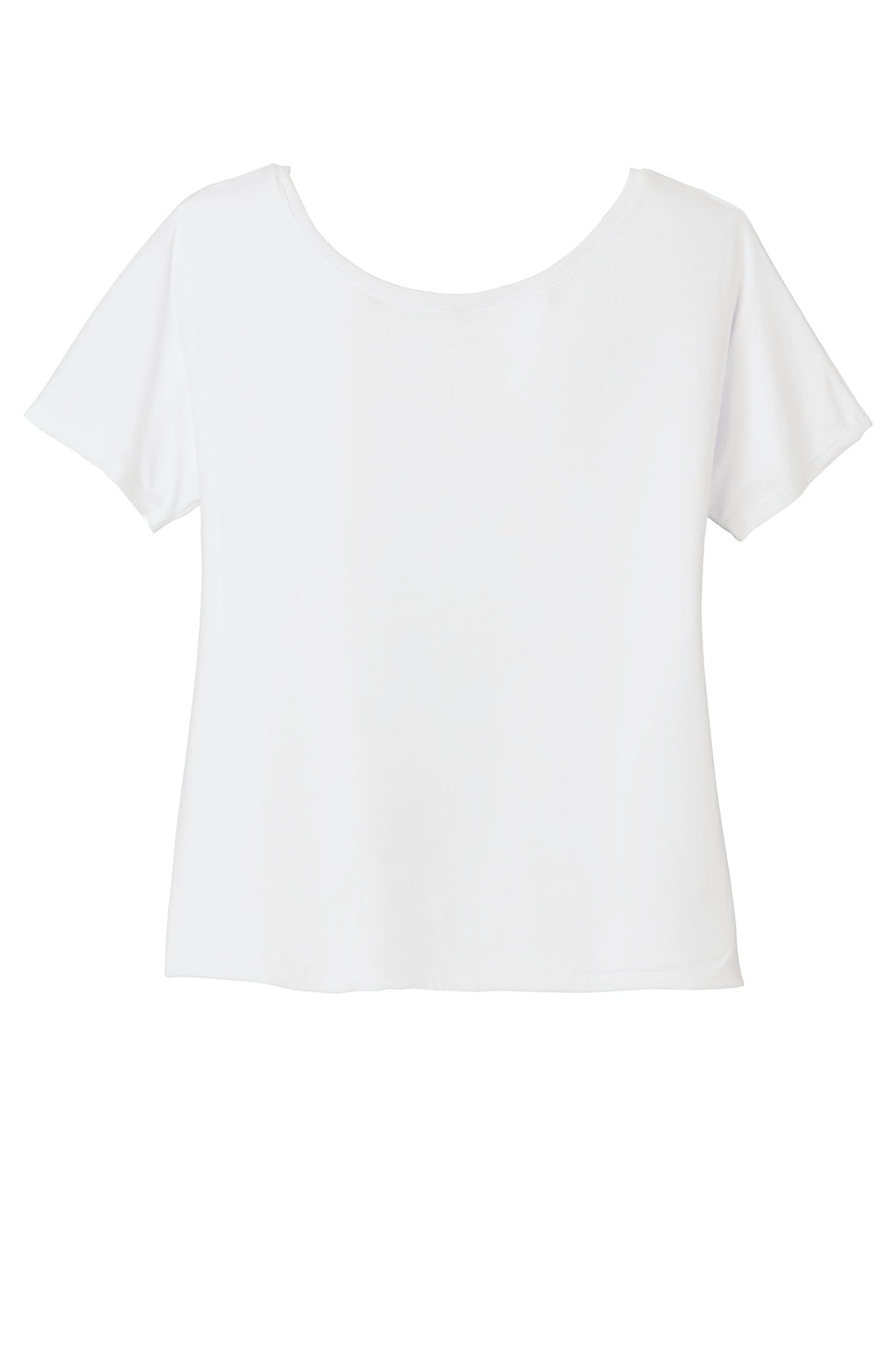 Women’s boutique tee with relaxed drape front view