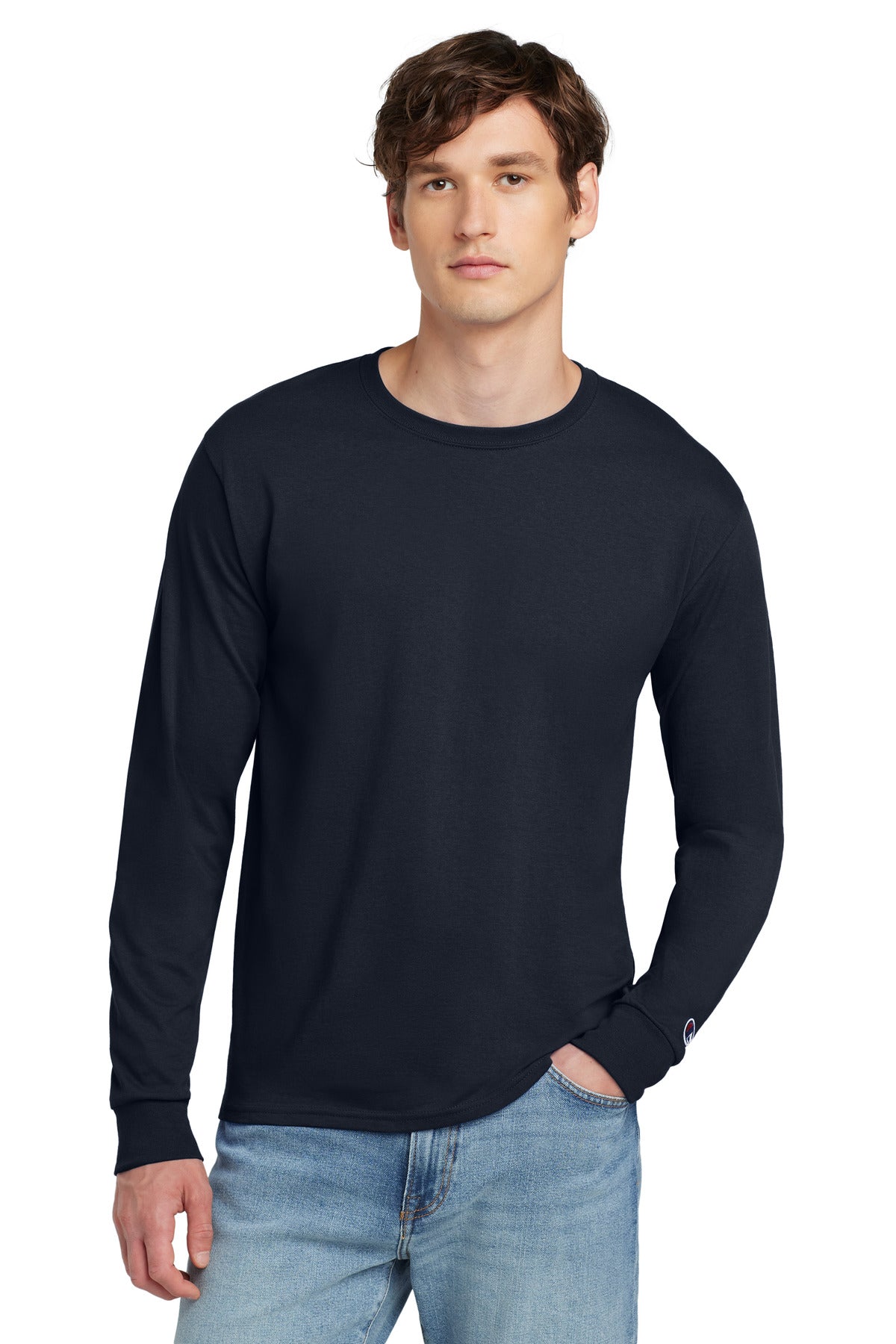 Champion  Heritage 5.2-Oz. Jersey Long Sleeve Tee CC8C