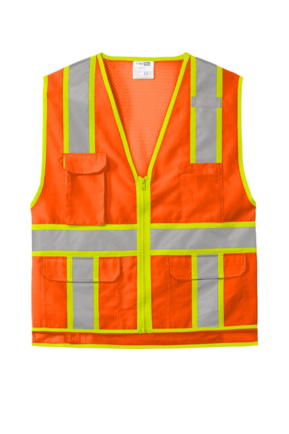 CornerStone  ANSI 107 Class 2 Surveyor Zippered Two-Tone Vest. CSV105