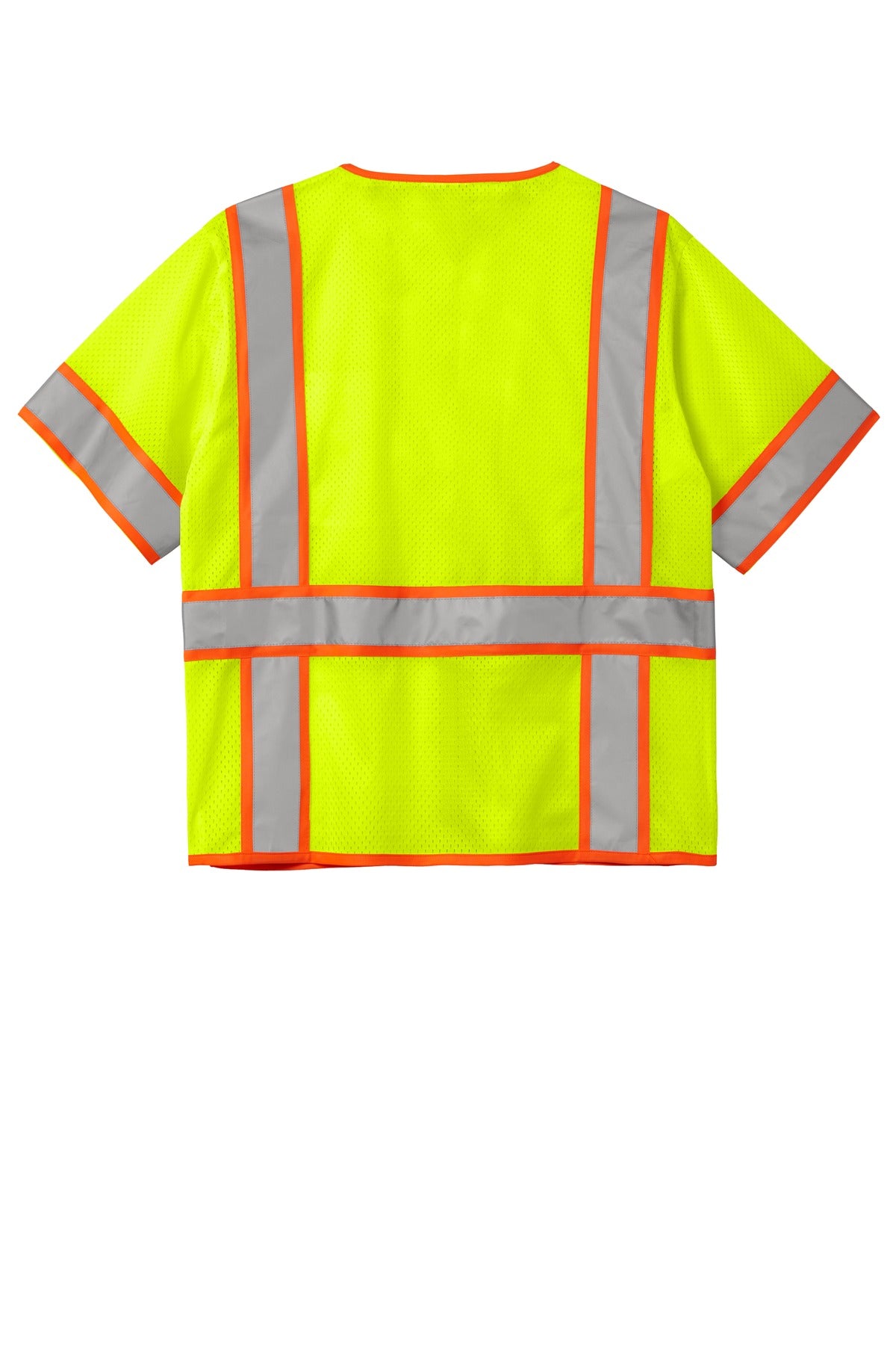 CornerStone  ANSI 107 Class 3 Surveyor Mesh Zippered Two-Tone Short Sleeve Vest. CSV106