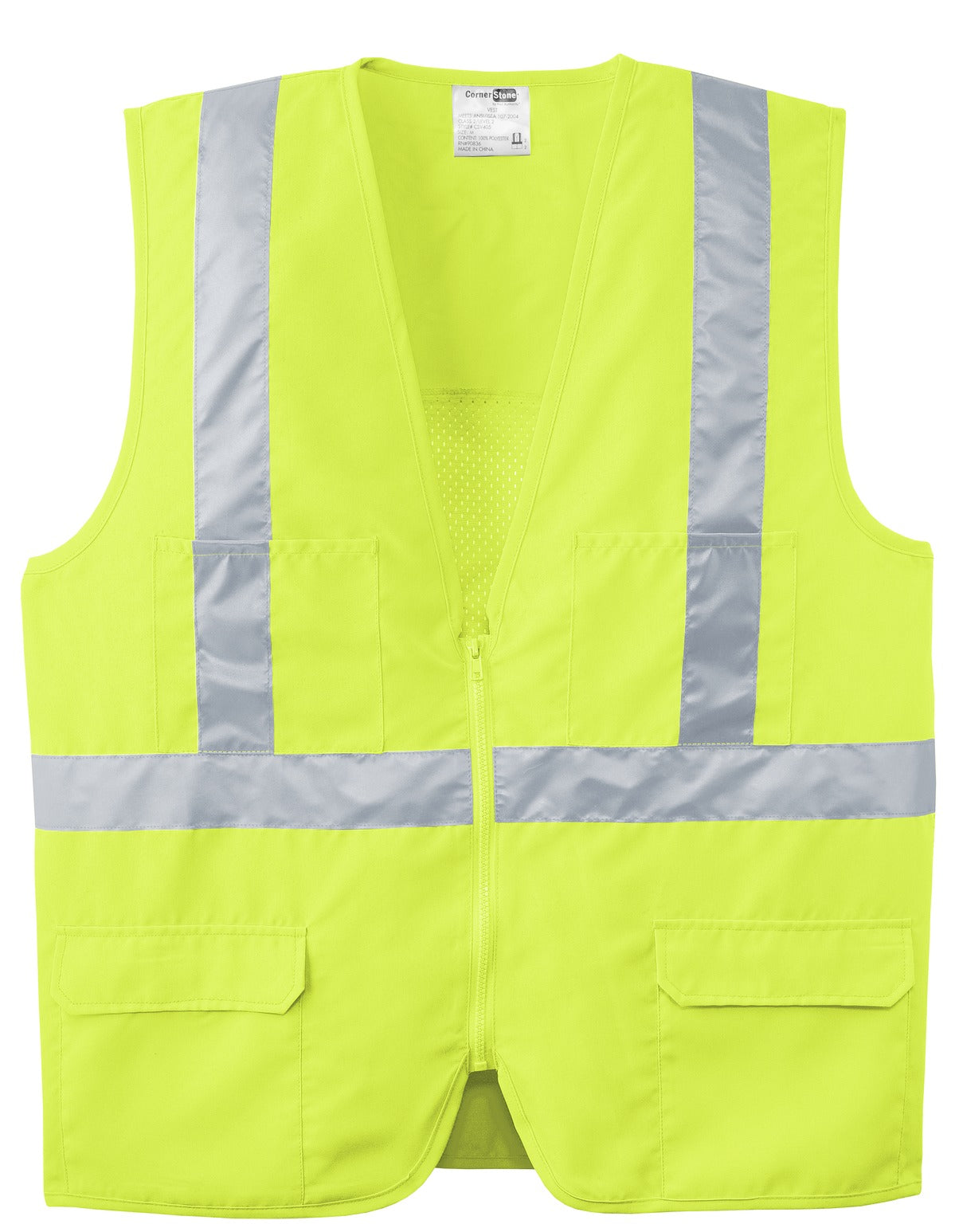 CornerStone - ANSI 107 Class 2 Mesh Back Safety Vest. CSV405