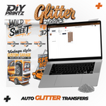 Create quickly and easy a DTF Transfer with our speciality Glitter Transfers and our easy to use Gang Sheet Builder Tool.