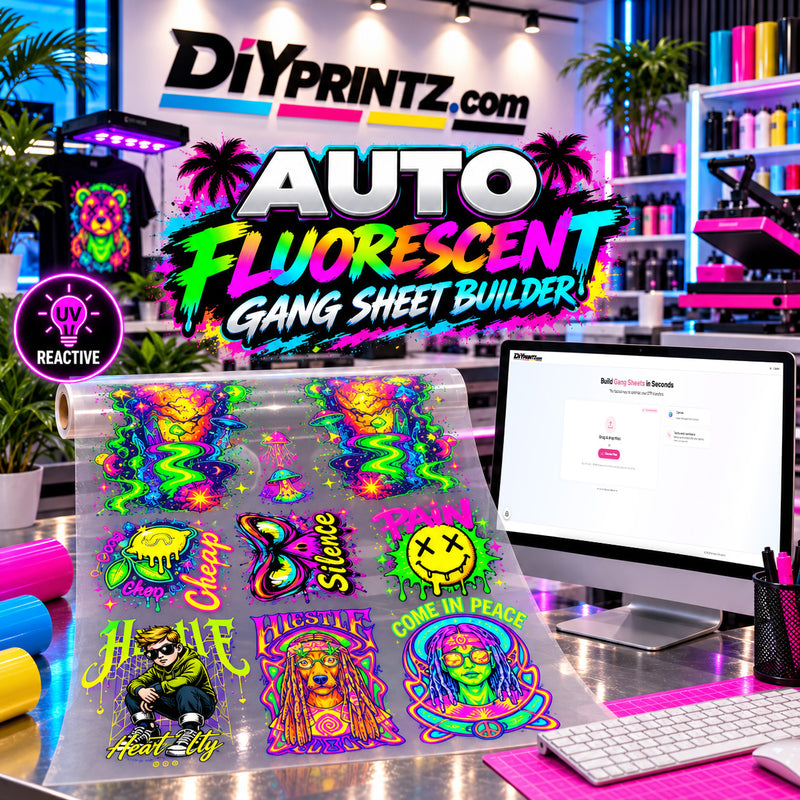 Neon fluorescent transfers