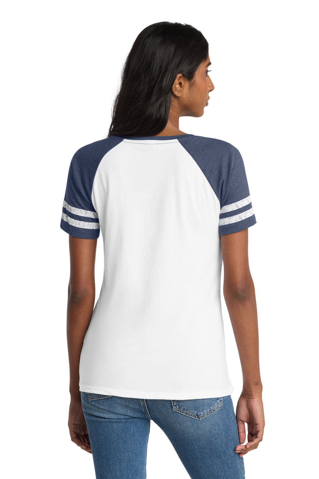 District  Women's Game V-Neck Tee. DM476