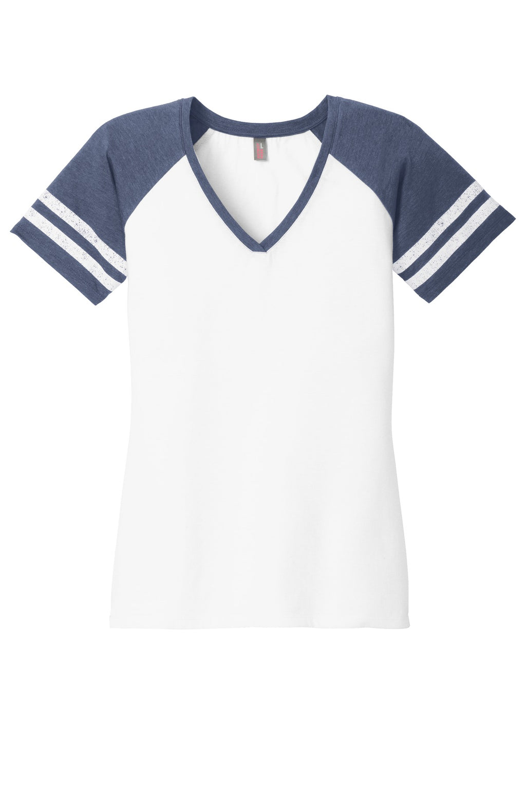 District  Women's Game V-Neck Tee. DM476