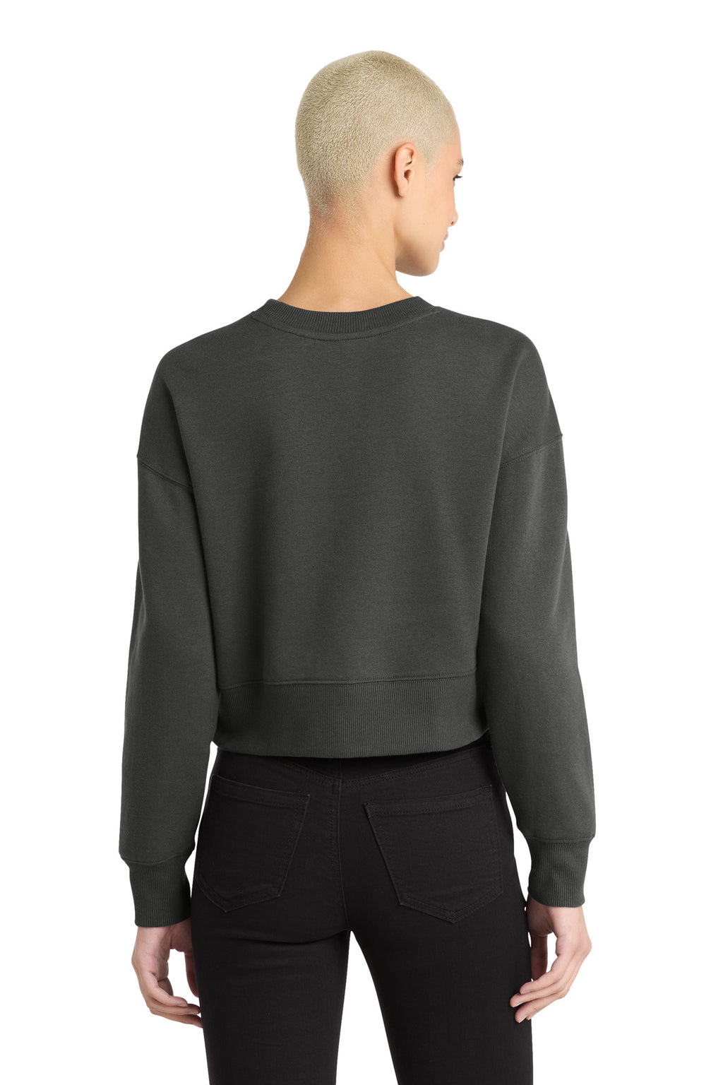 District  Women's Perfect Weight  Fleece Cropped Crew DT1105