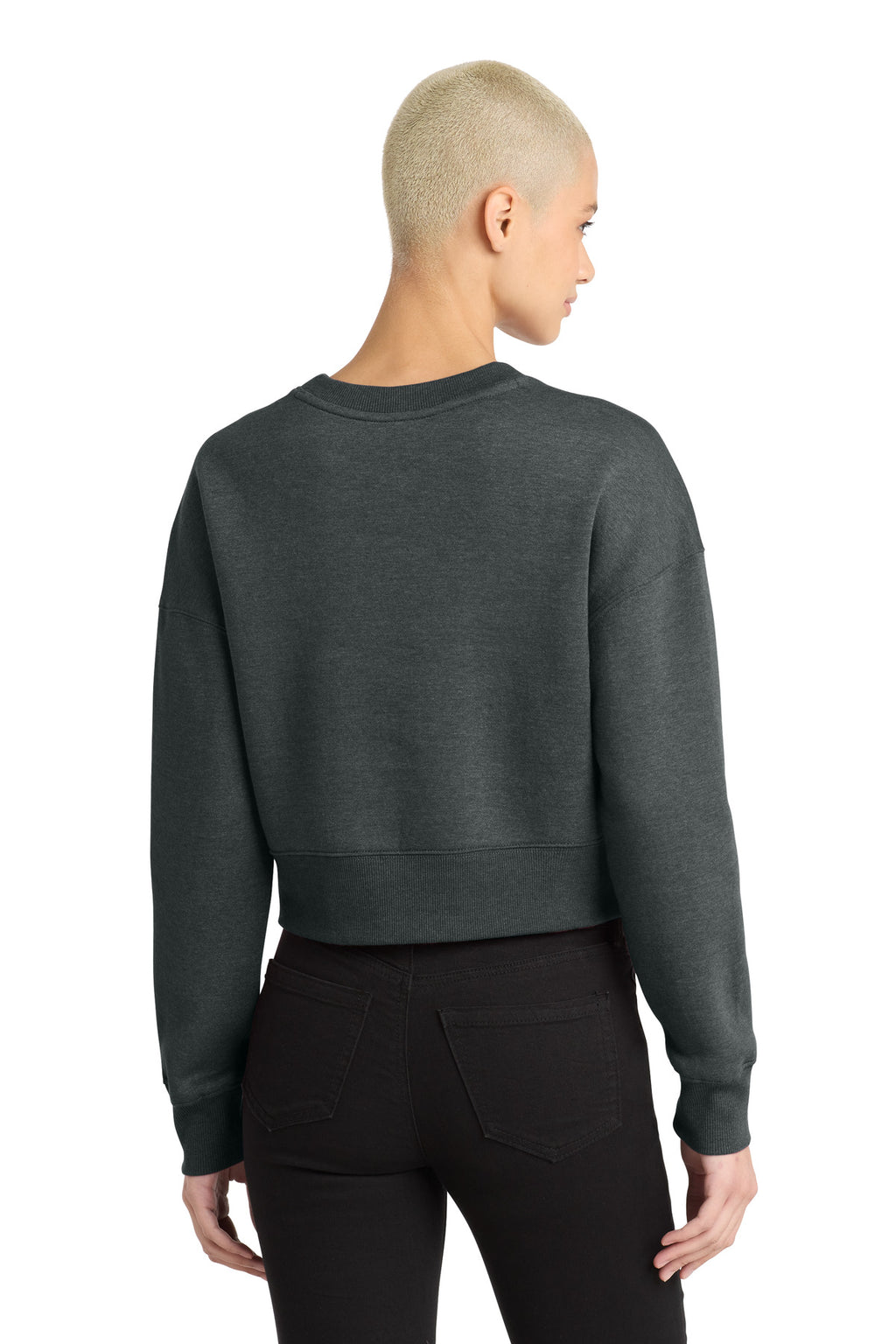 District  Women's Perfect Weight  Fleece Cropped Crew DT1105
