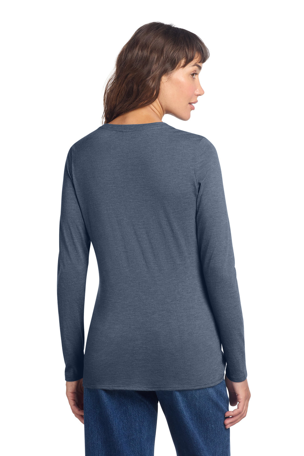 District Women's Perfect Tri Long Sleeve V-Neck Tee DT135