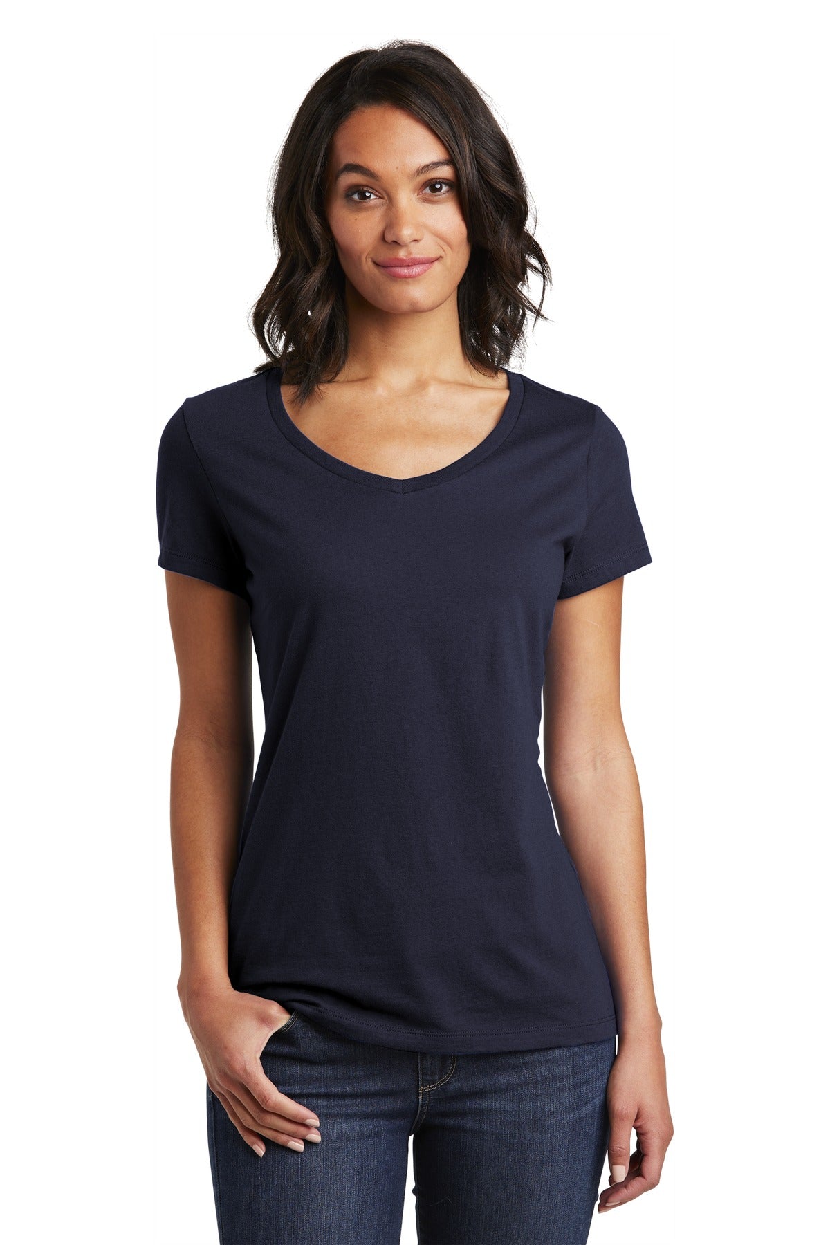 District  Women's Very Important Tee  V-Neck. DT6503