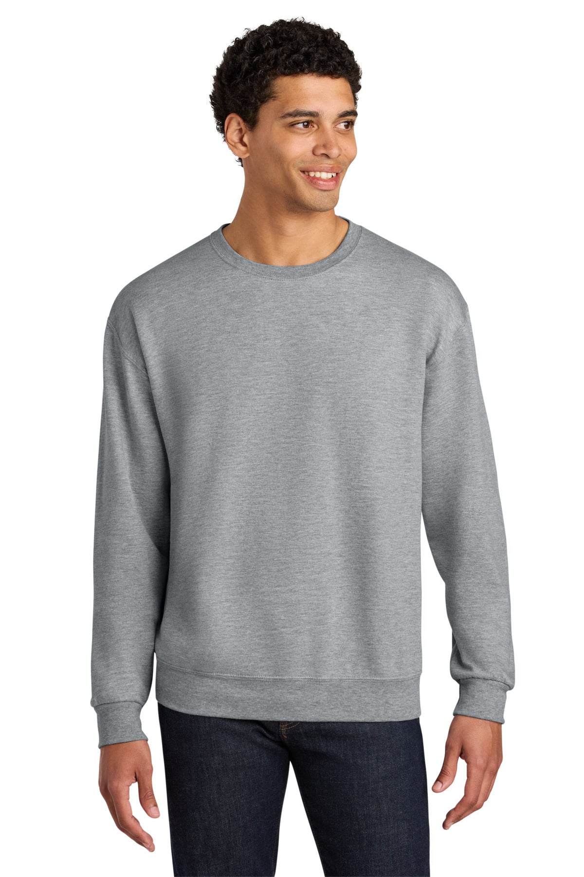 Jerzees Ultimate Unisex CVC Ring Spun Crewneck Sweatshirt IC48M