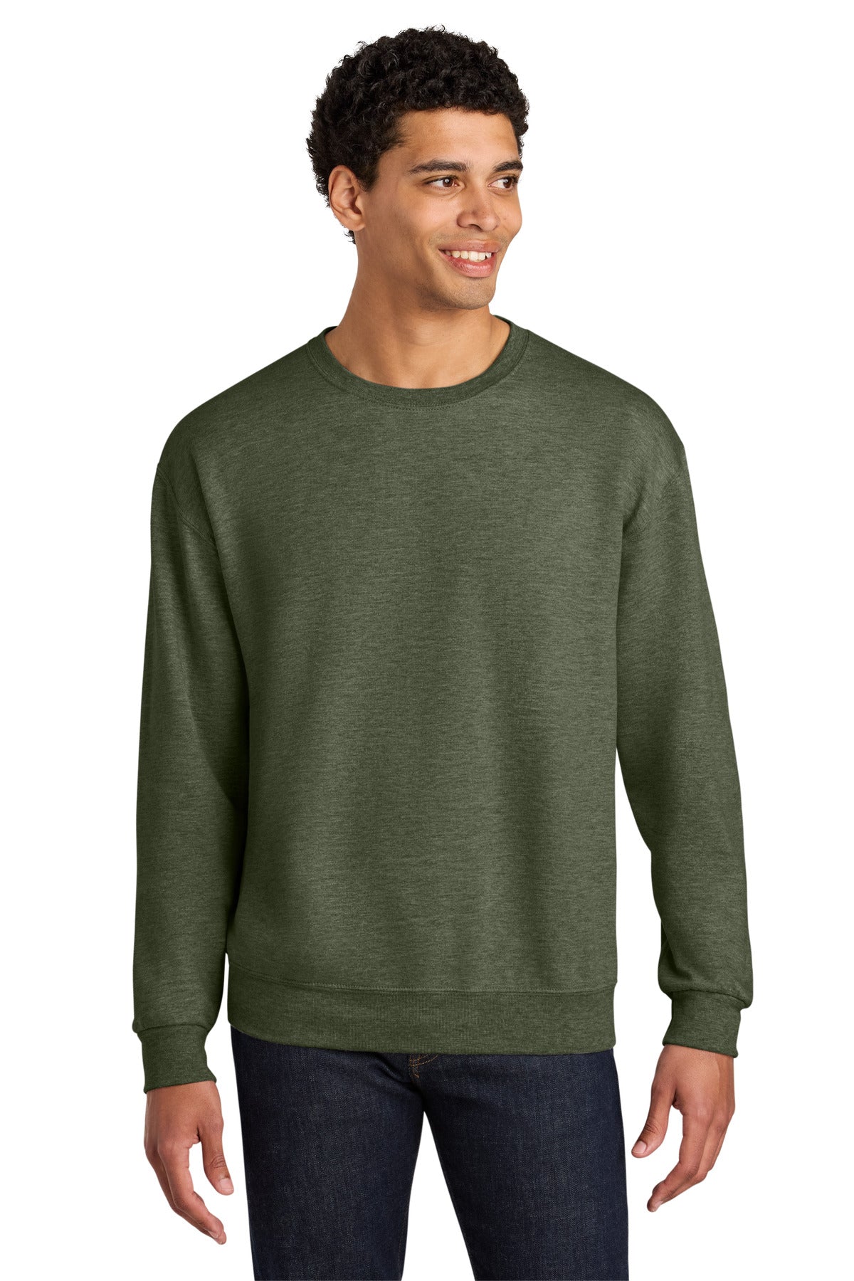 Jerzees Ultimate Unisex CVC Ring Spun Crewneck Sweatshirt IC48M