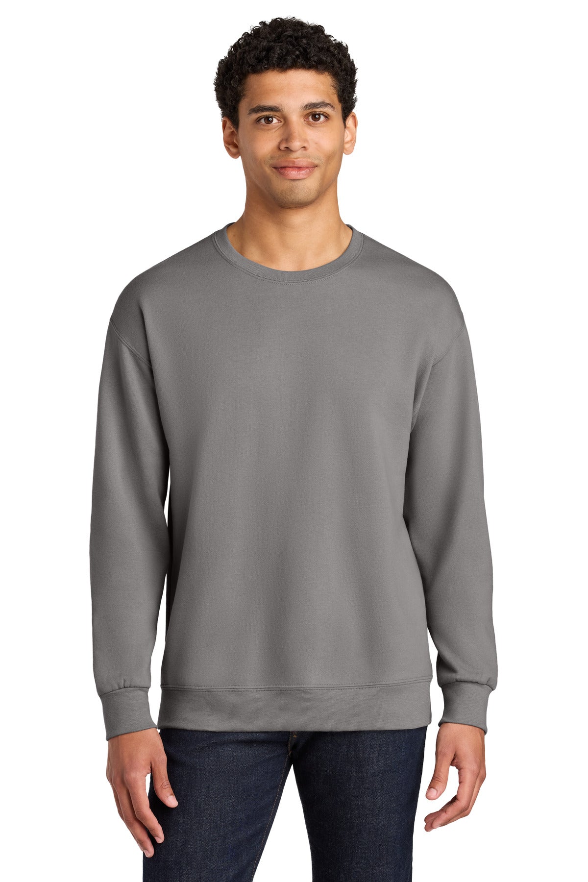 Jerzees Ultimate Unisex CVC Ring Spun Crewneck Sweatshirt IC48M