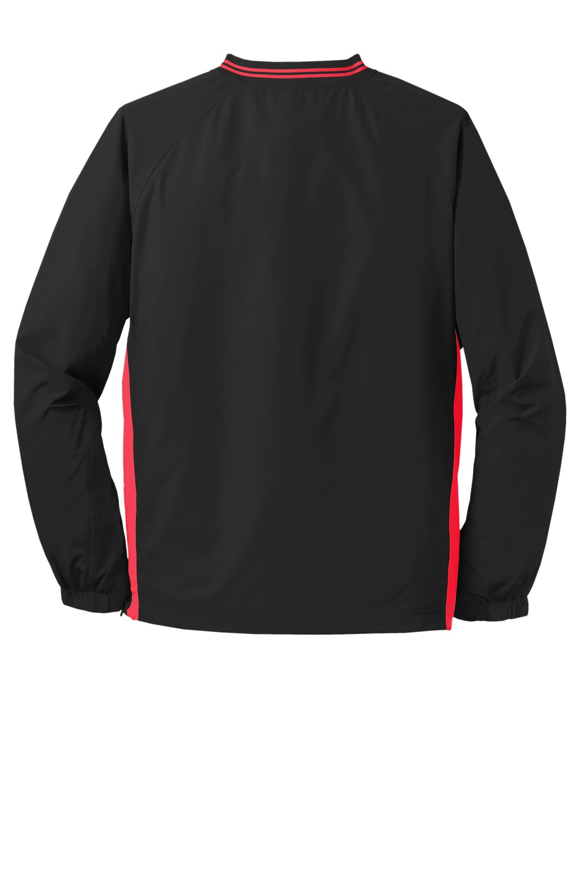 Sport-Tek Tipped V-Neck Raglan Wind Shirt. JST62